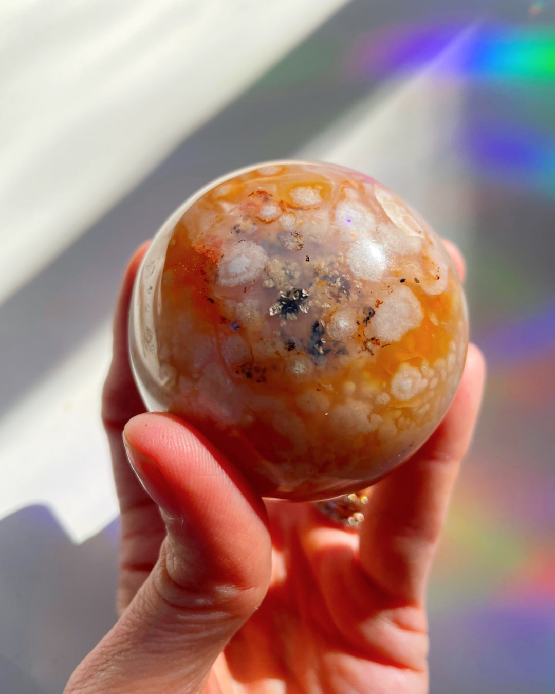 Flower Agate Sphere