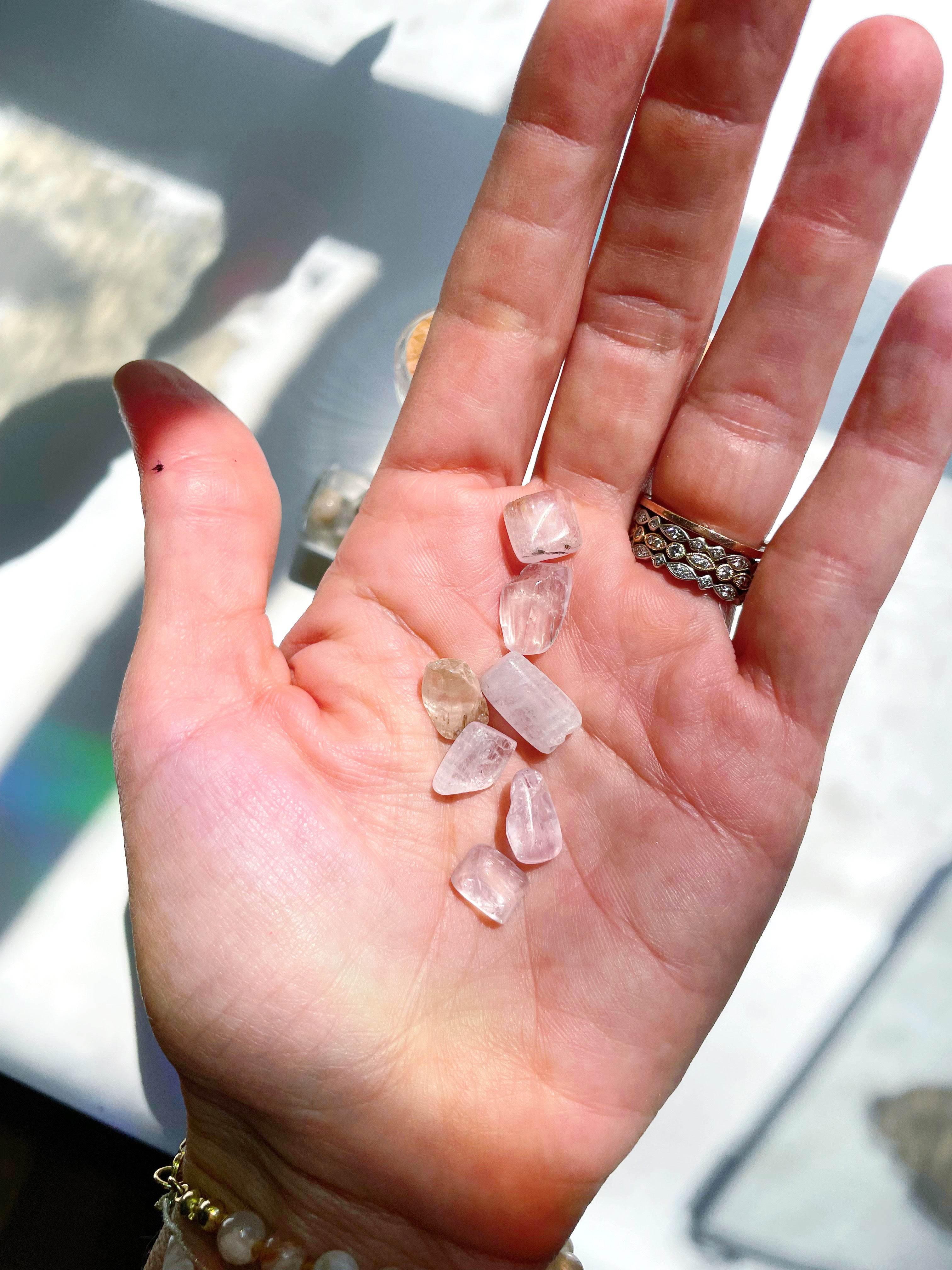 Kunzite Chip Bottles - Baltic Mermaid