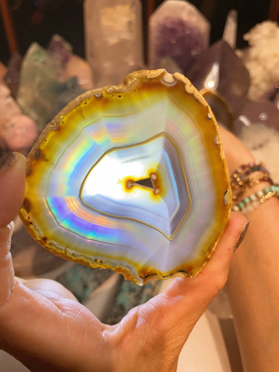 Iris Agate Slice - AAA