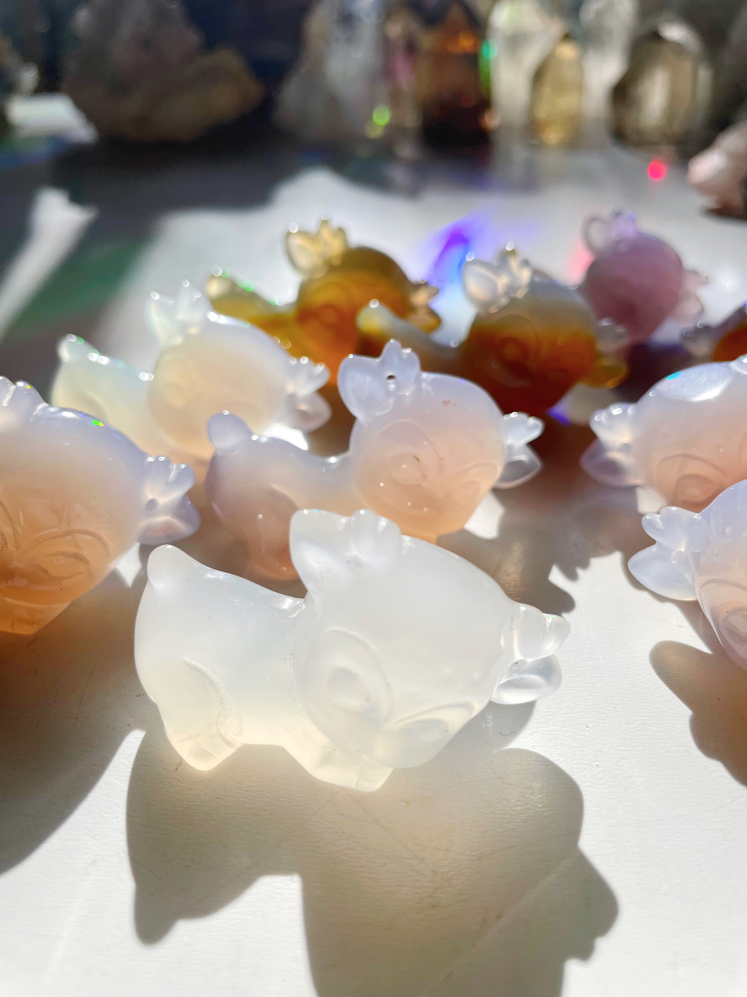 Carved Agate Fawn - Baltic Mermaid