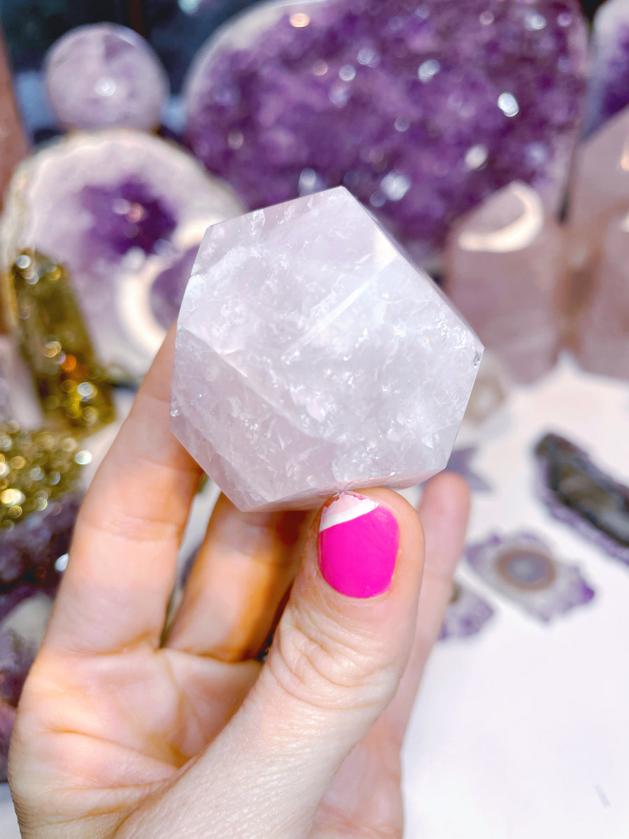 Rose Quartz Dodecahedron