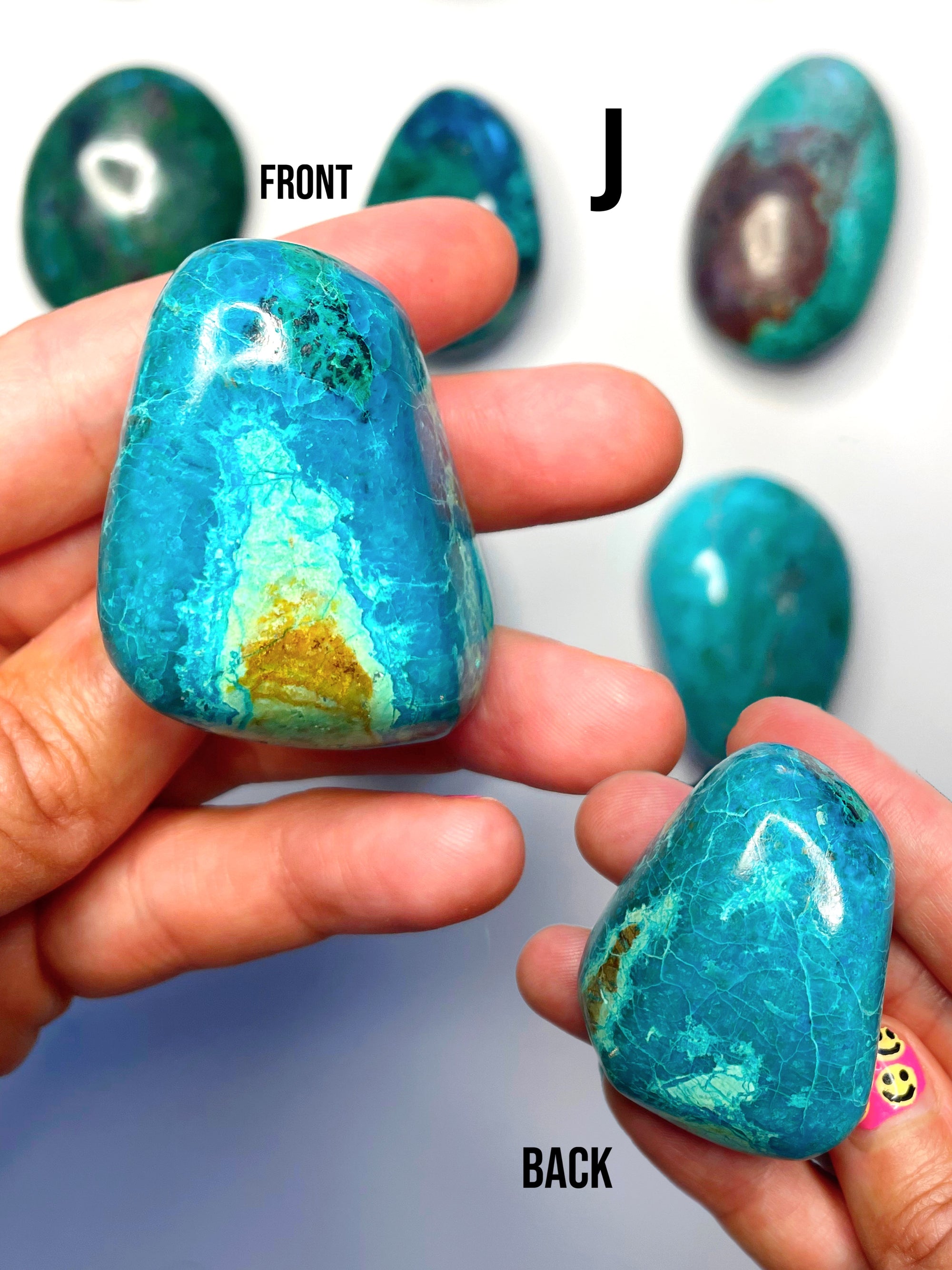 Chrysocolla Palm Stones/Large Tumbles