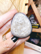 Druzy Agate Pendant 14k Gold Filled Necklace - Baltic Mermaid