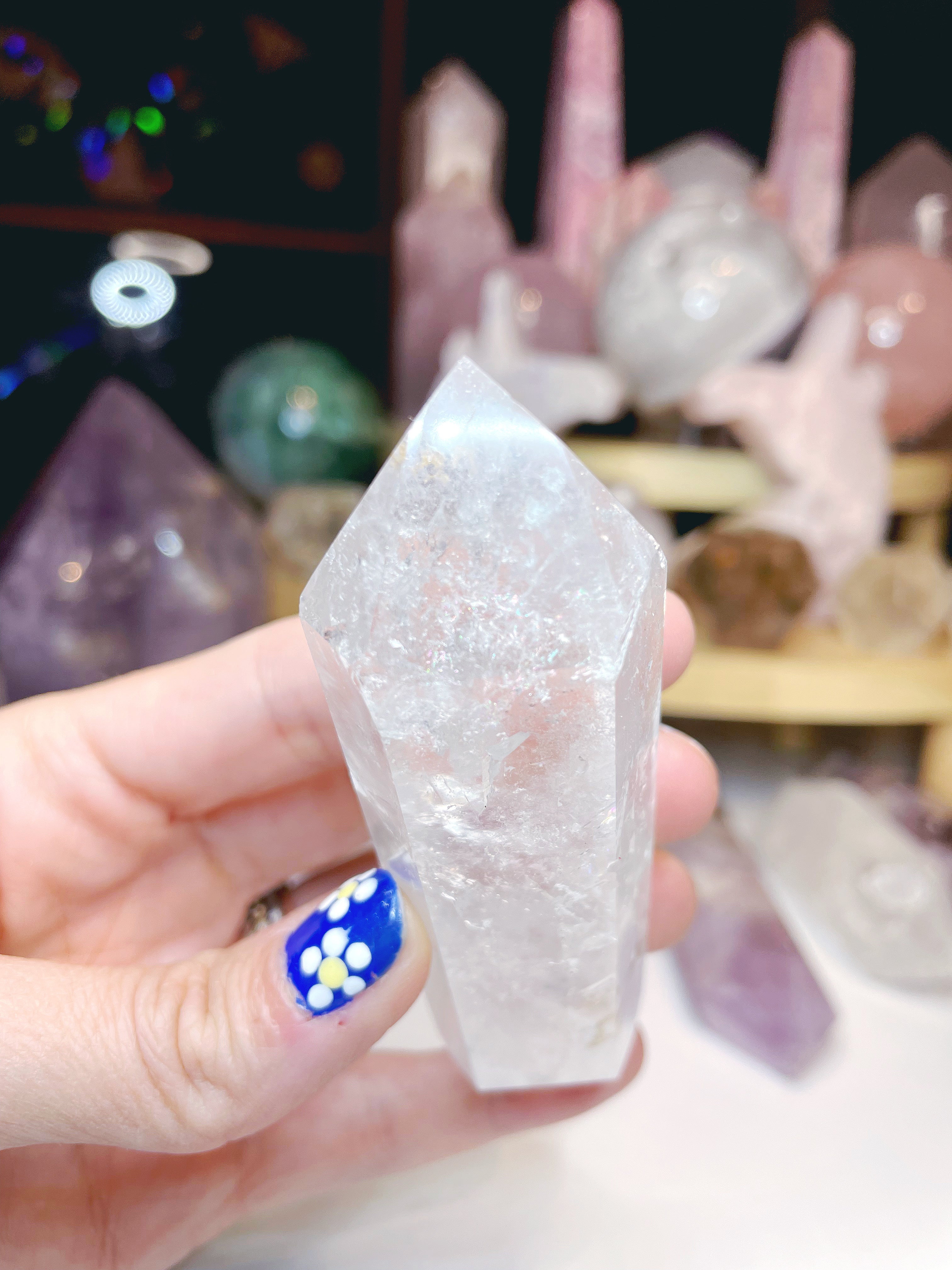 Double Terminated Clear Quartz Point w/ inclusions - Baltic Mermaid