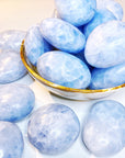 Blue Calcite Palm Stones