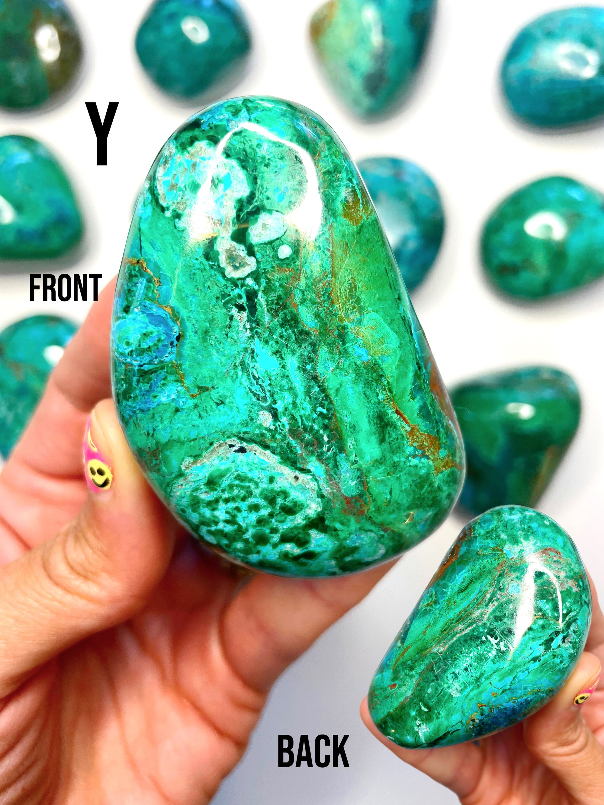 Chrysocolla Palm Stones/Large Tumbles