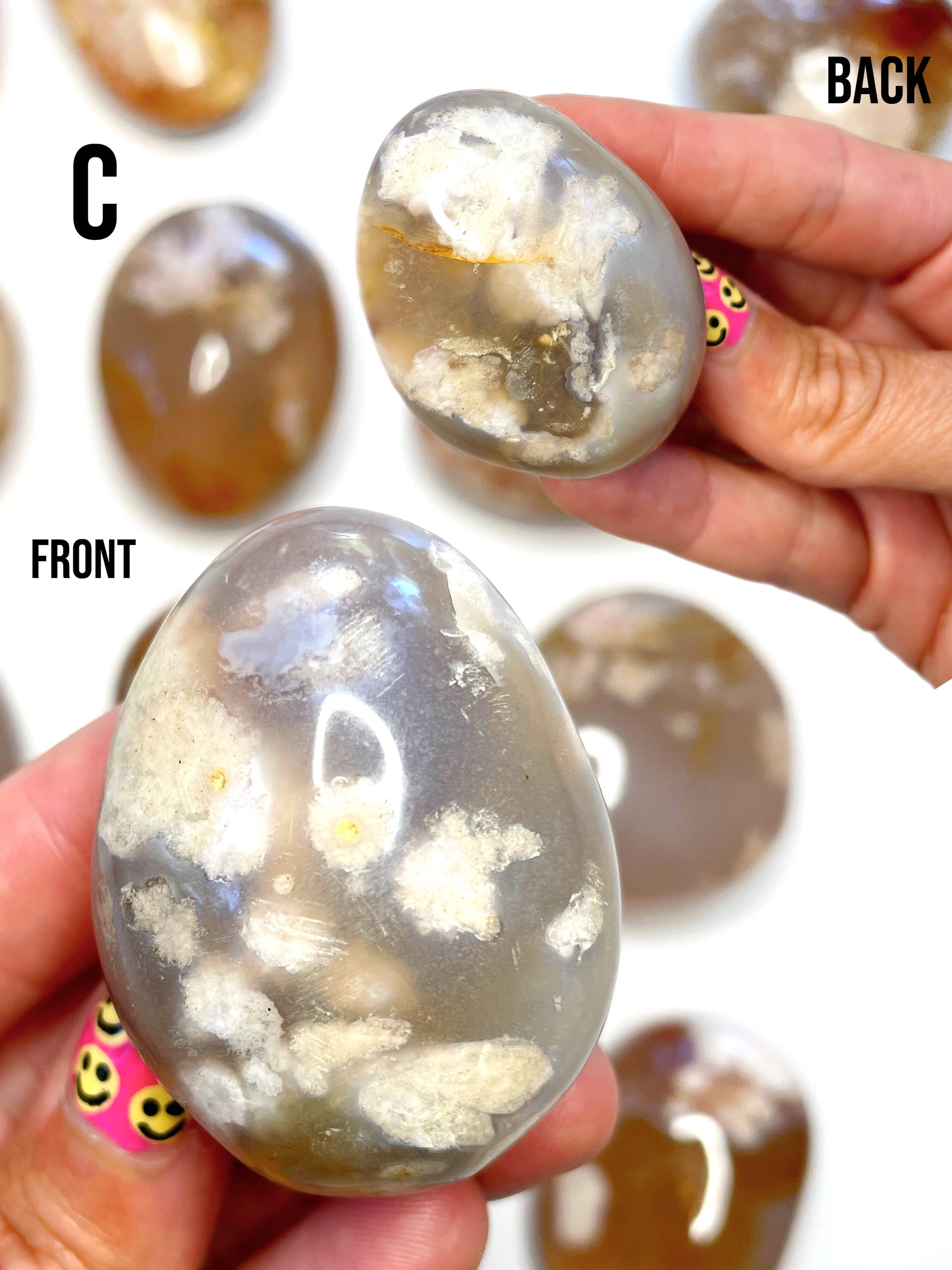 Flower Agate Palm Stones - Baltic Mermaid
