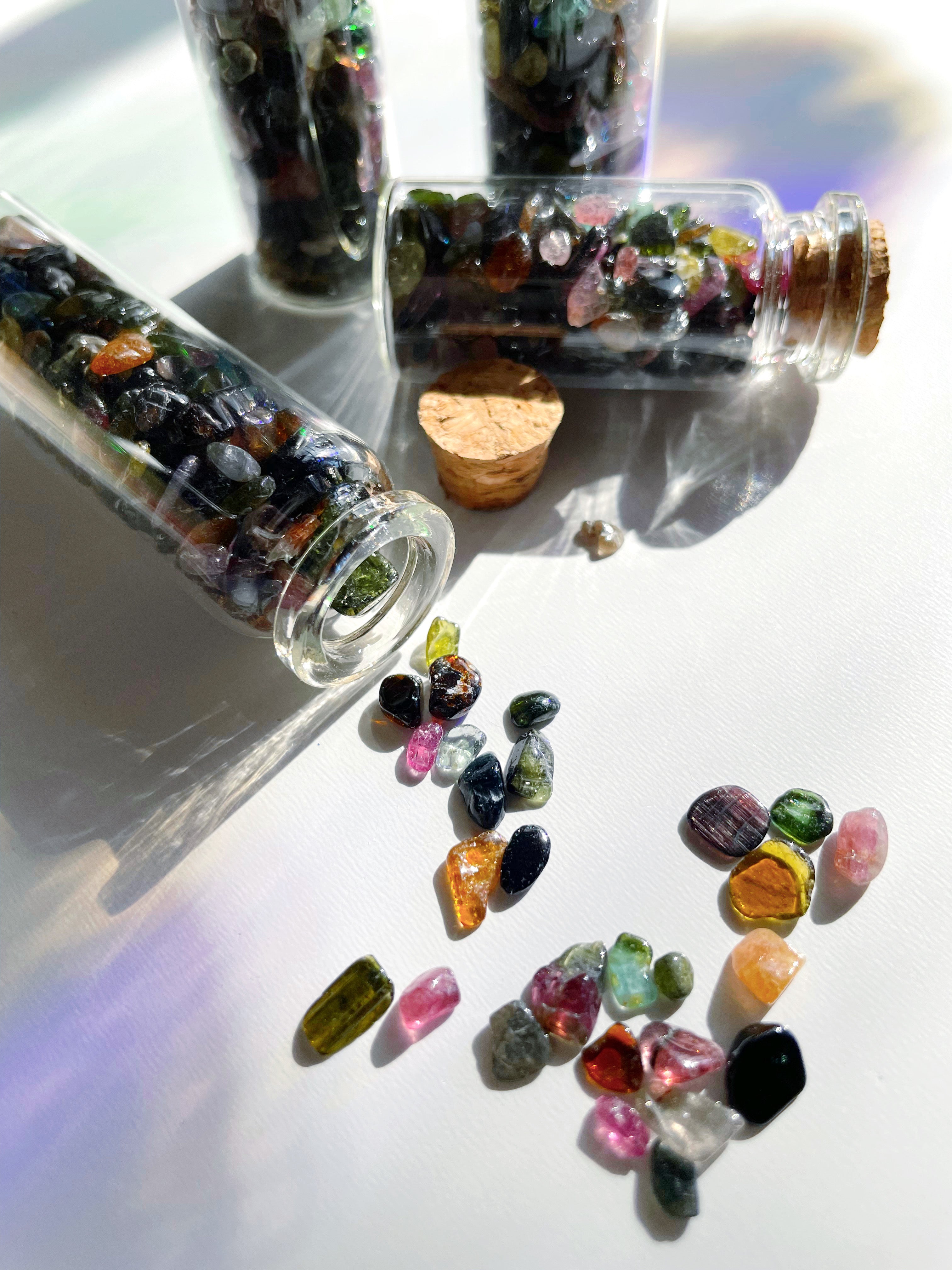 Multi Tourmaline Chip Bottles - Baltic Mermaid