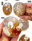 Flower Agate Palm Stones