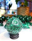 Malachite Carved Sphere