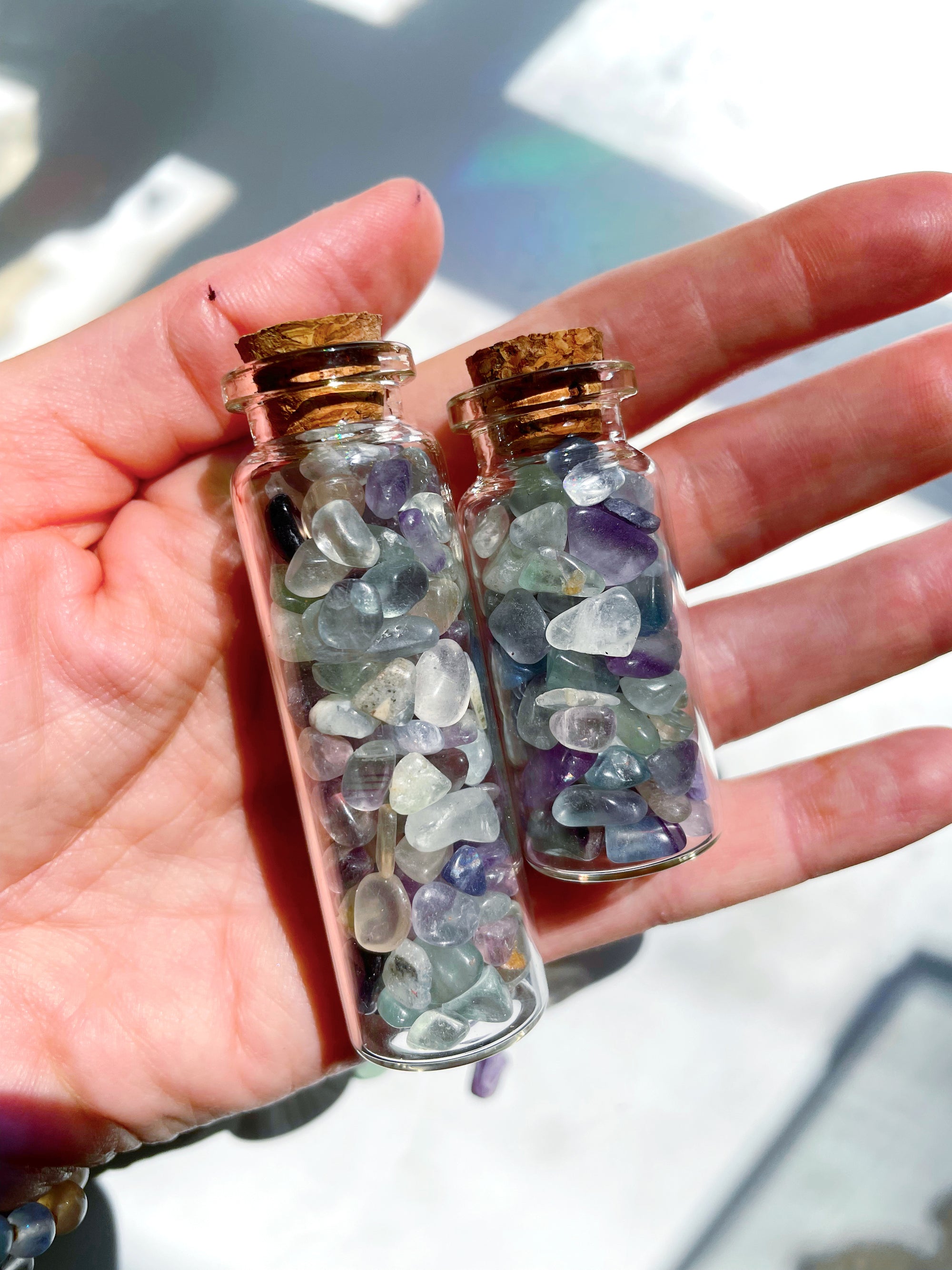 Fluorite Chip Bottles