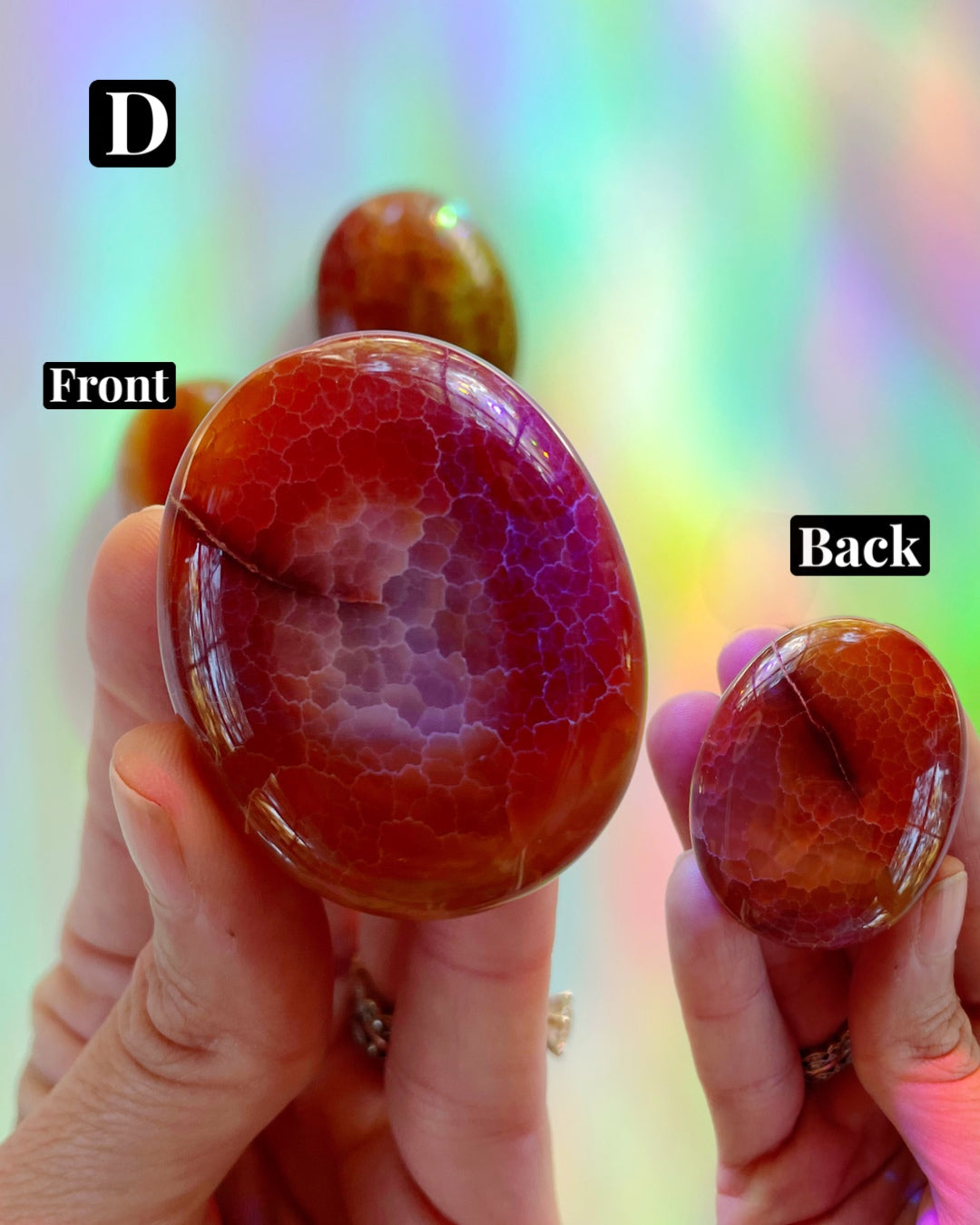 Snakeskin Agate Palm Stones - Baltic Mermaid