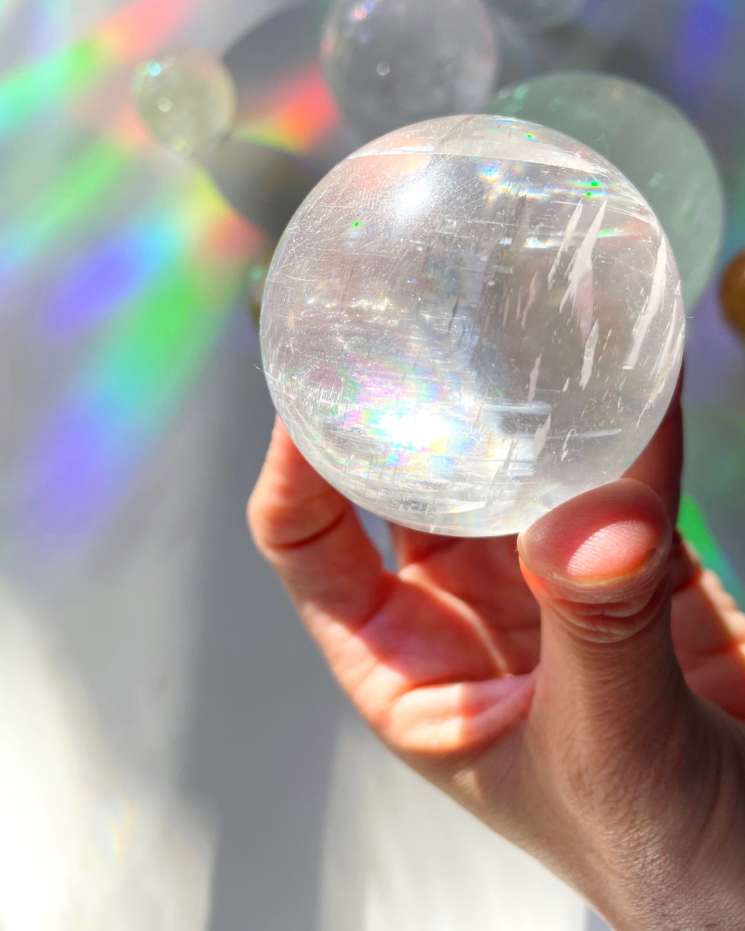 Optic Calcite Sphere AA - Baltic Mermaid