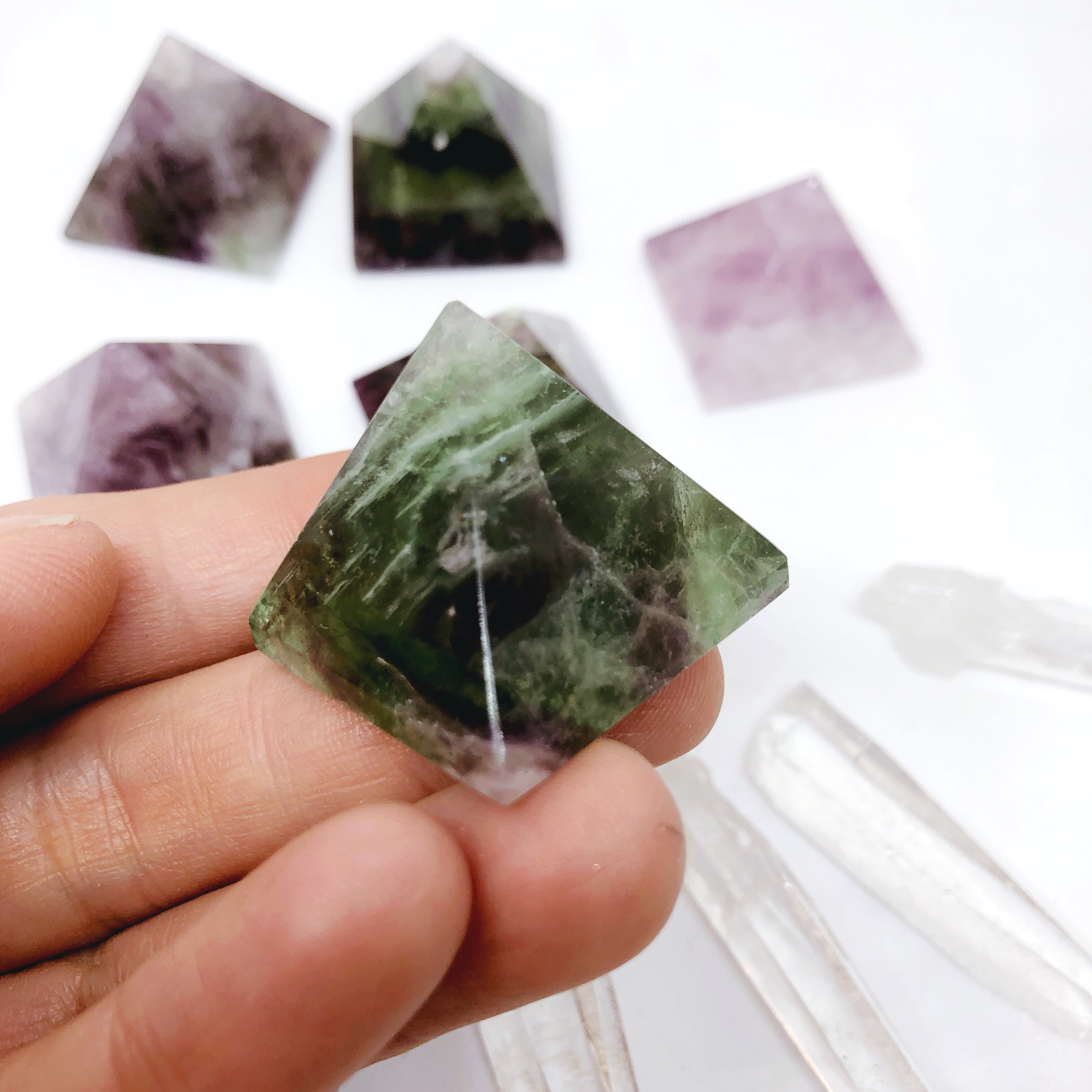 Fluorite Pyramids - Baltic Mermaid