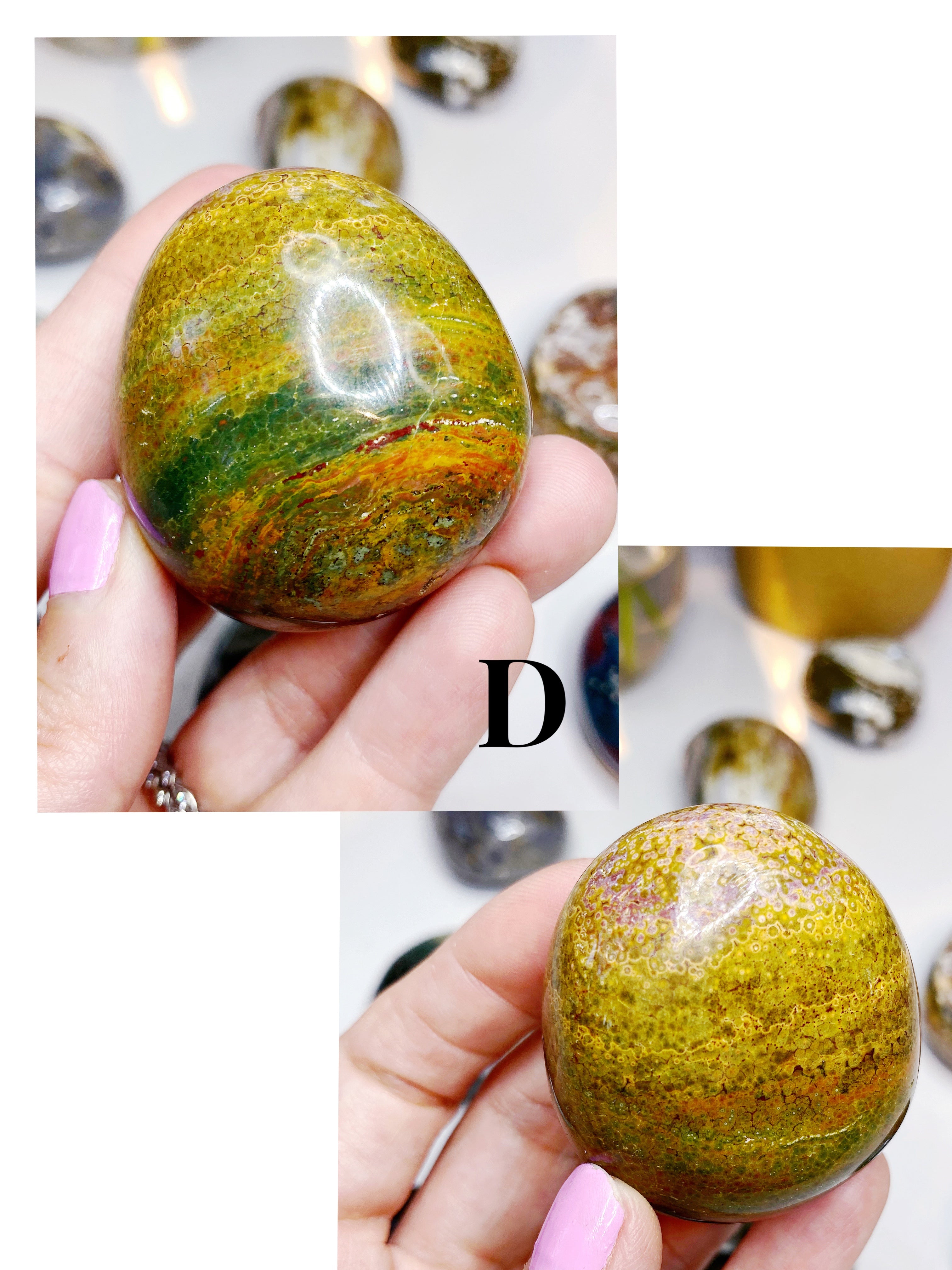 Ocean Jasper Palm Stones - Small - Baltic Mermaid