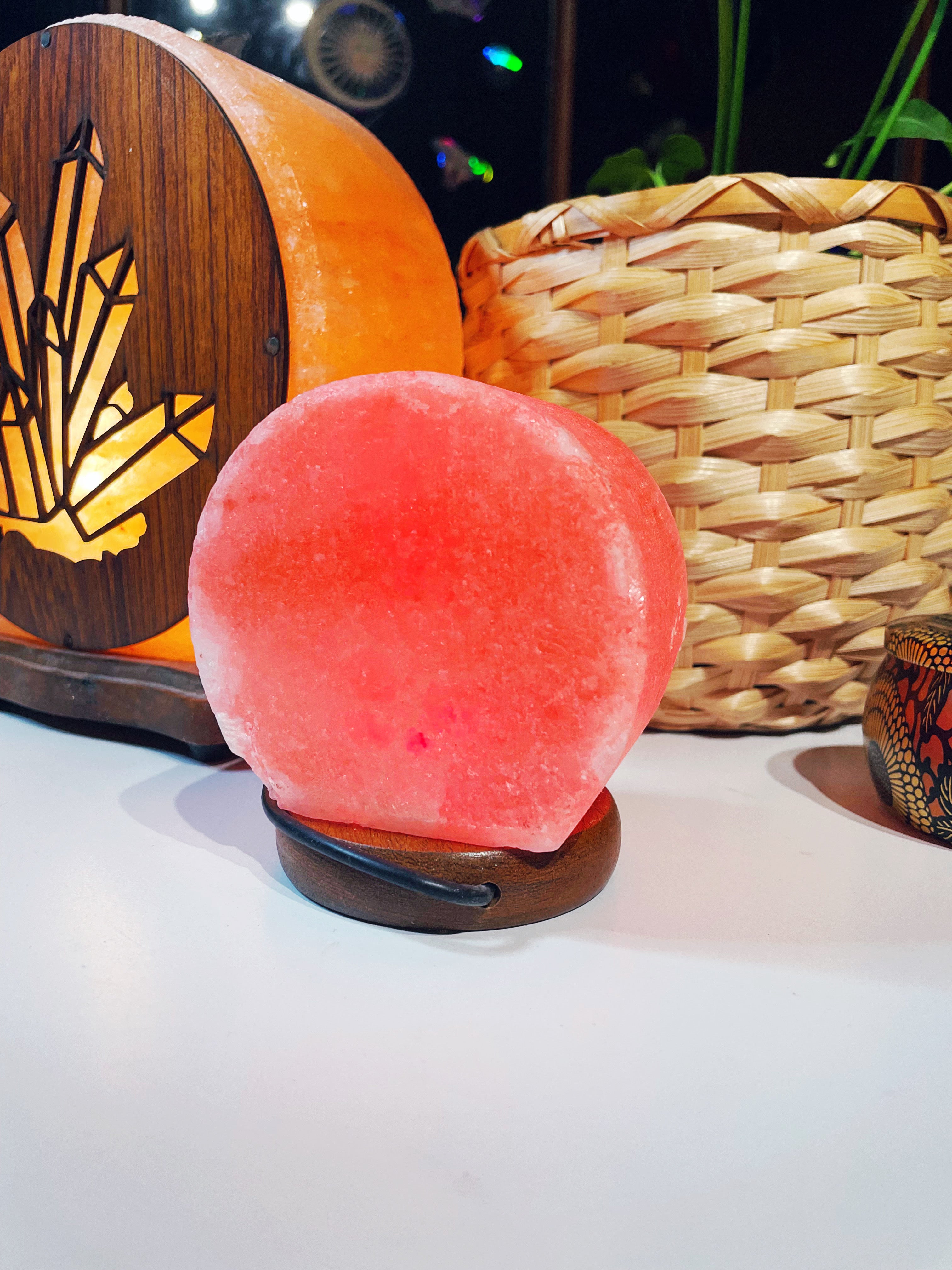 Wood Face Crystal Cluster Salt Lamp - Baltic Mermaid