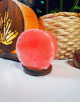 Wood Face Crystal Cluster Salt Lamp