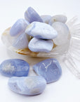 Blue Lace Agate Tumbled Stones