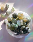 Prehnite with Epidote Tumbled Stones