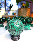 Malachite Carved Sphere