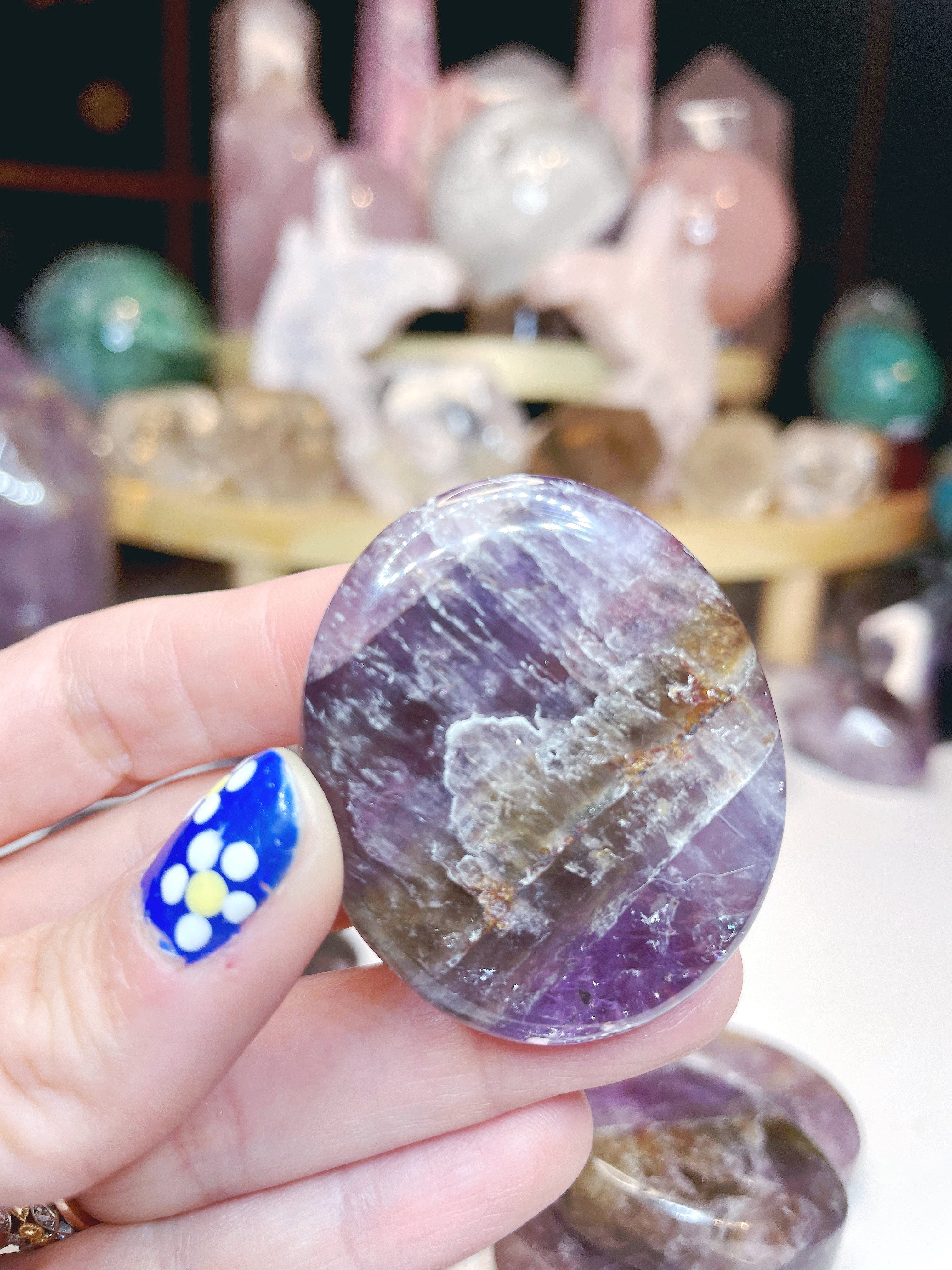 Super Seven Palm Stones - Baltic Mermaid