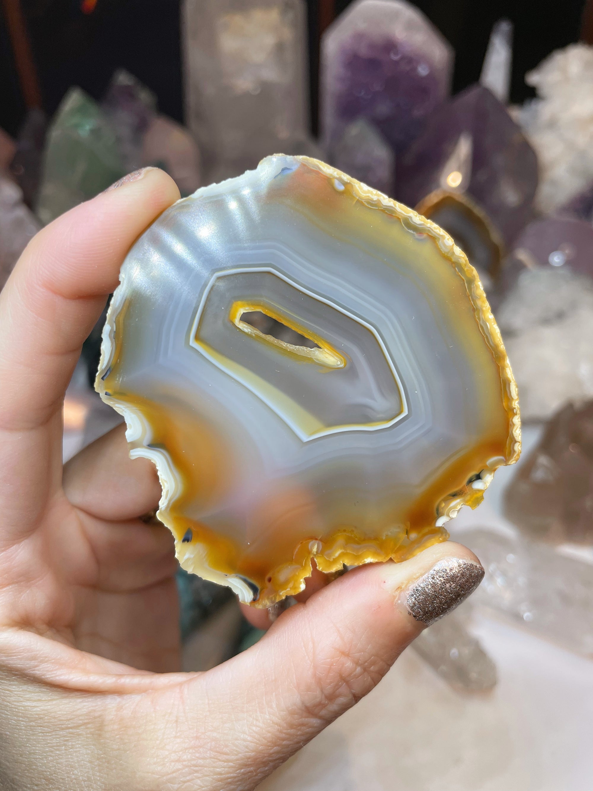 Iris Agate Slice - AAA