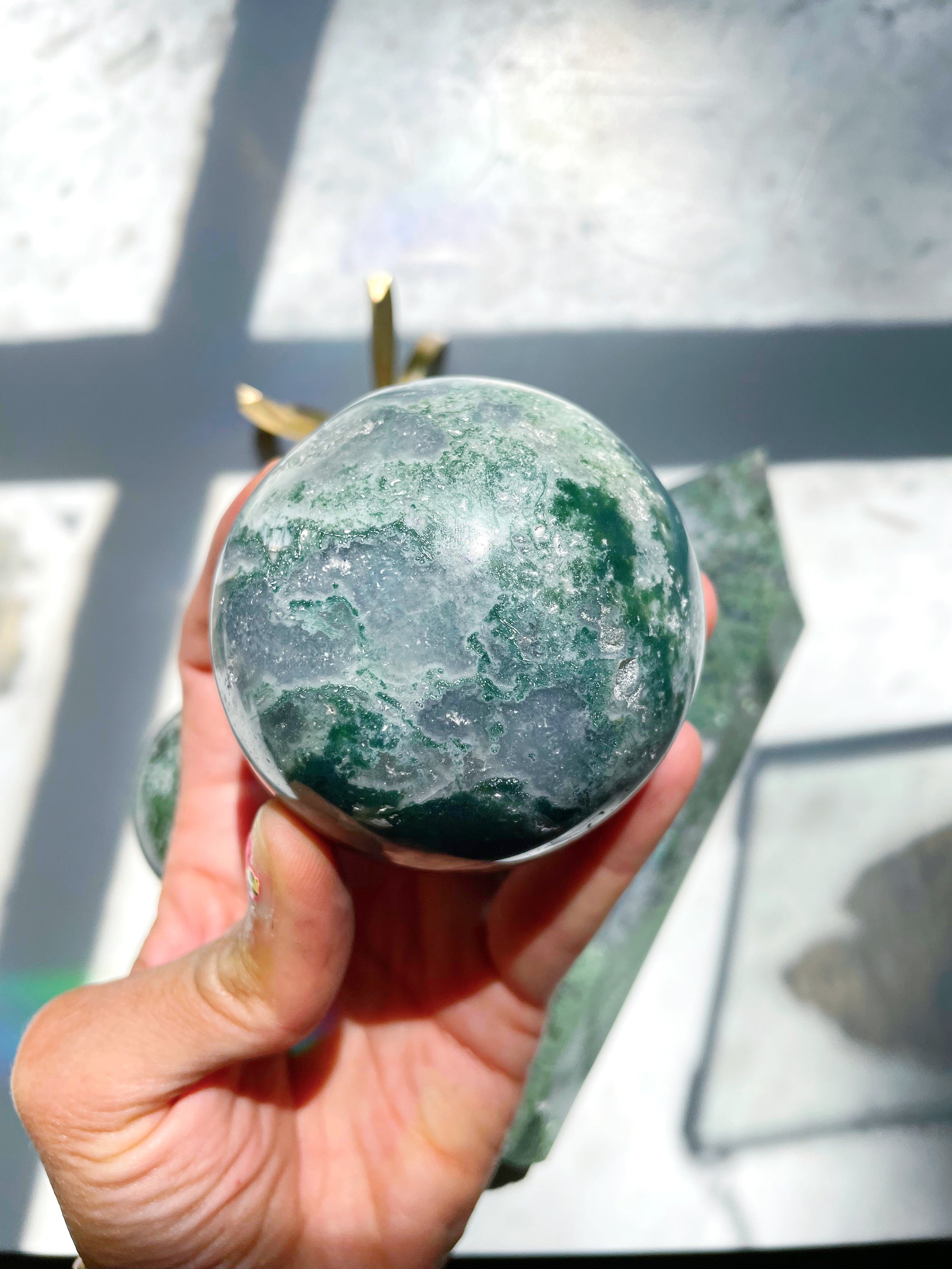 Moss Agate Sphere