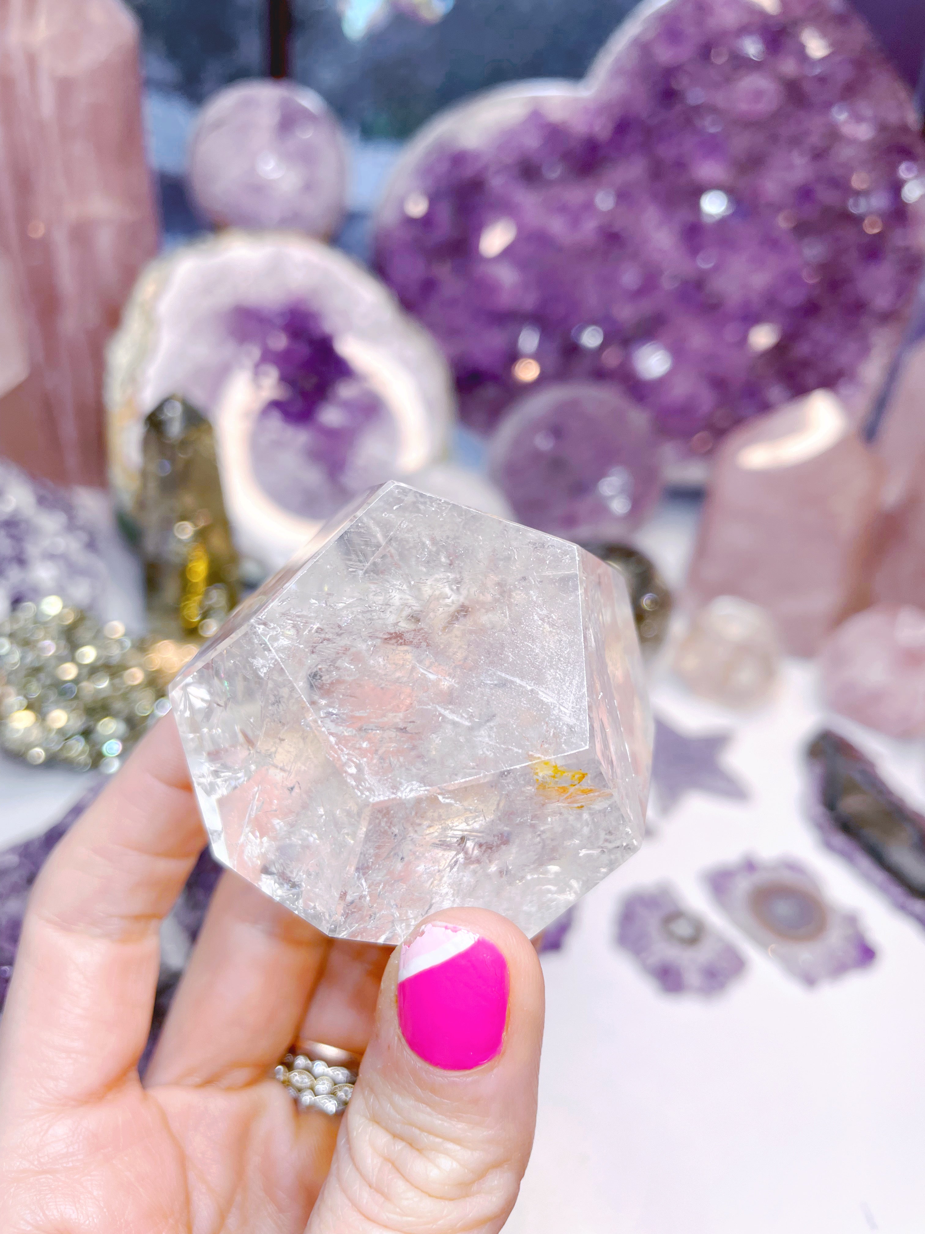 Quartz Dodecahedron w/ Hematoid inclusions - Baltic Mermaid