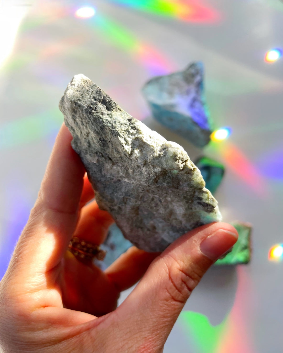 Rough Larimar 1 face Polished - Baltic Mermaid