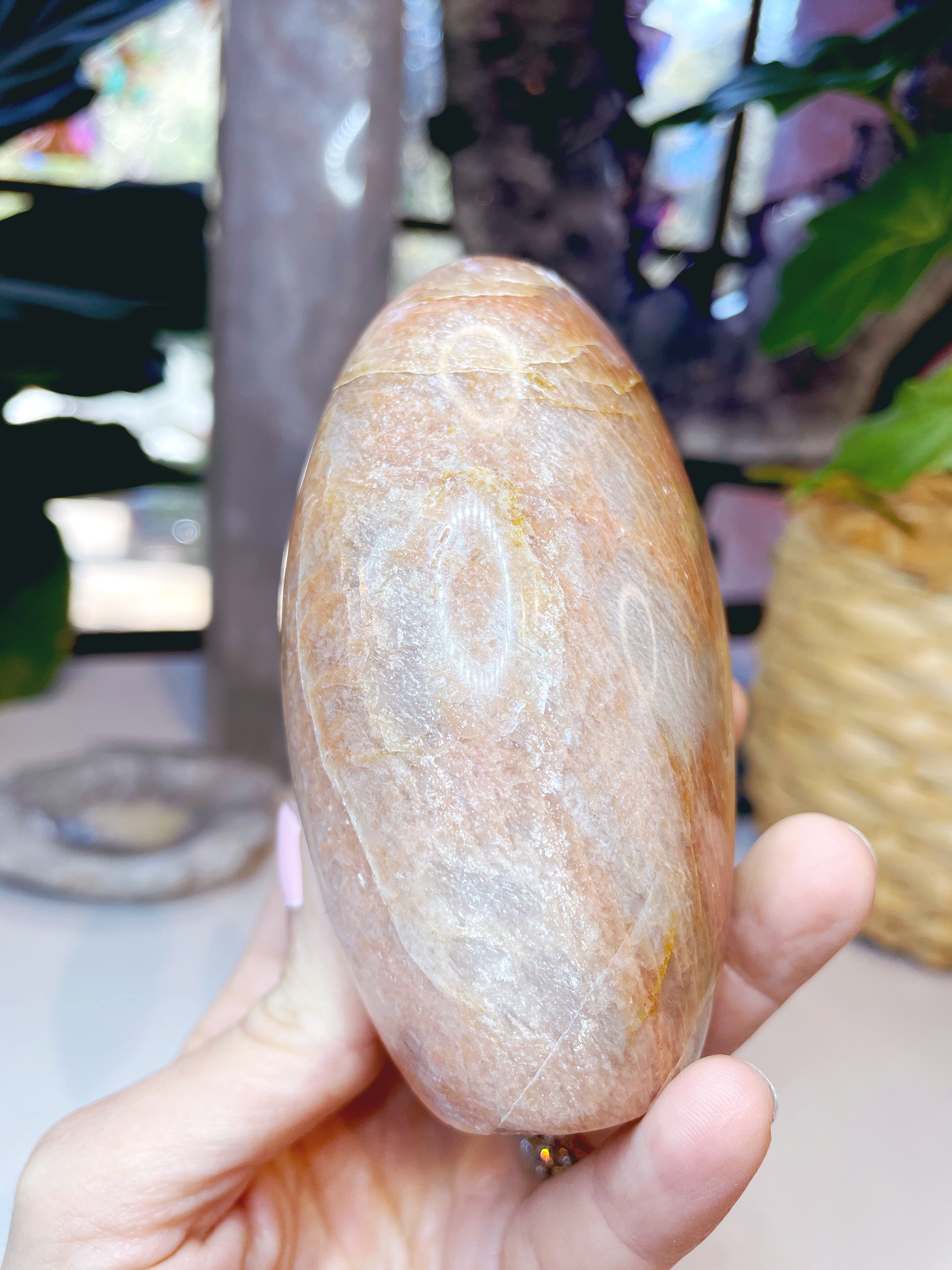 Peach Moonstone Freeform - Baltic Mermaid