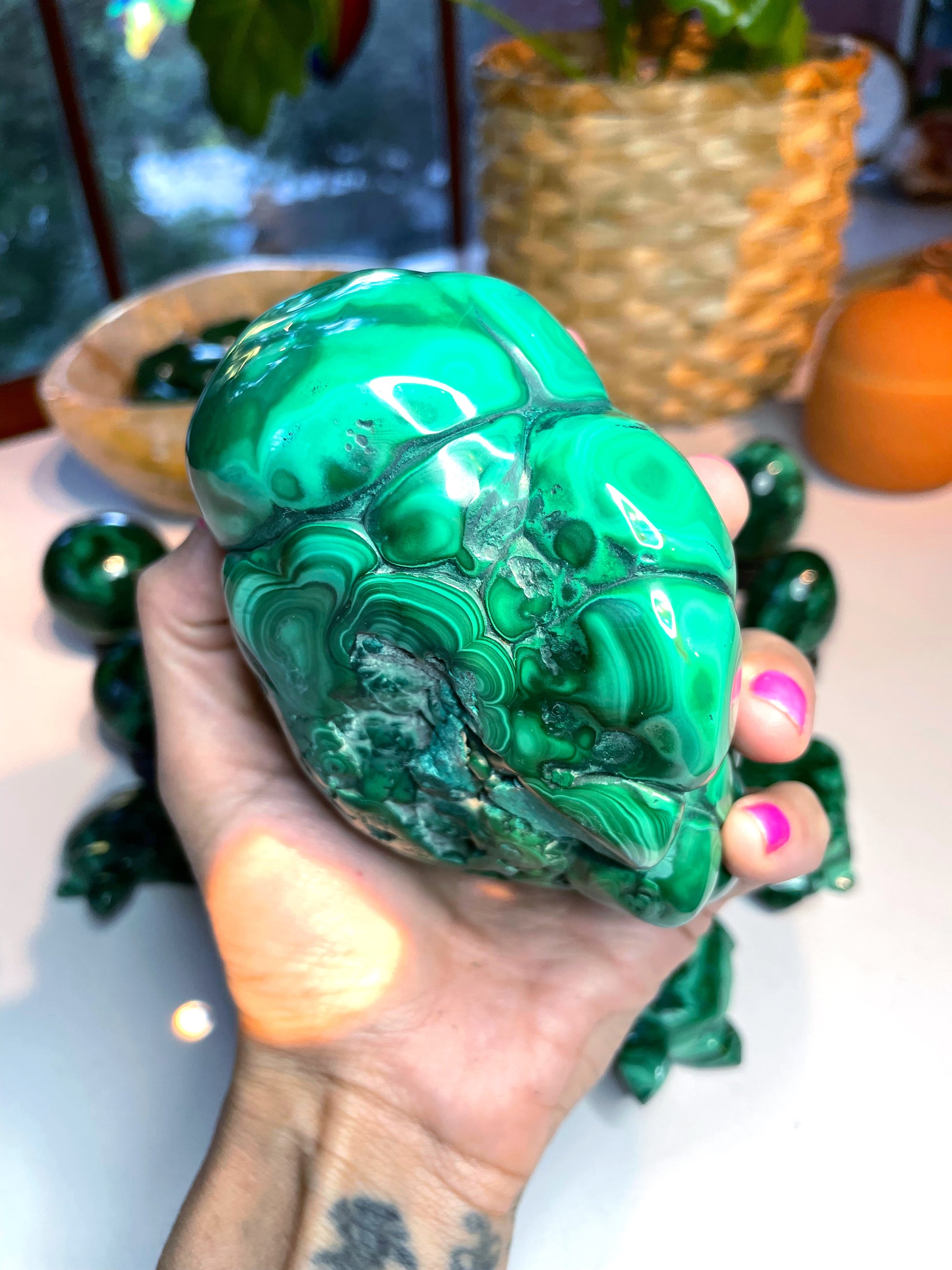 Large Polished Malachite