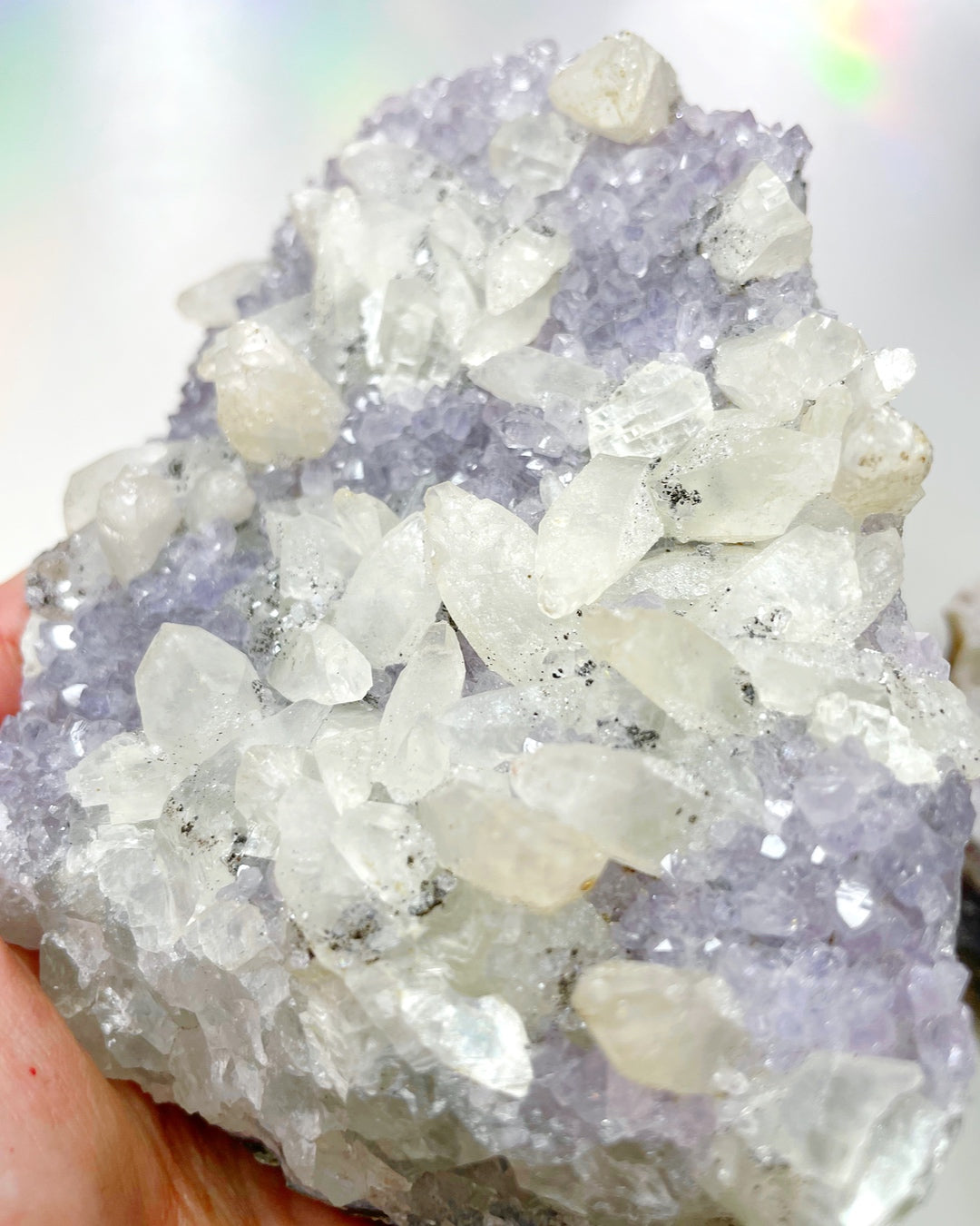 Amethyst Cluster w/ Calcite - Baltic Mermaid
