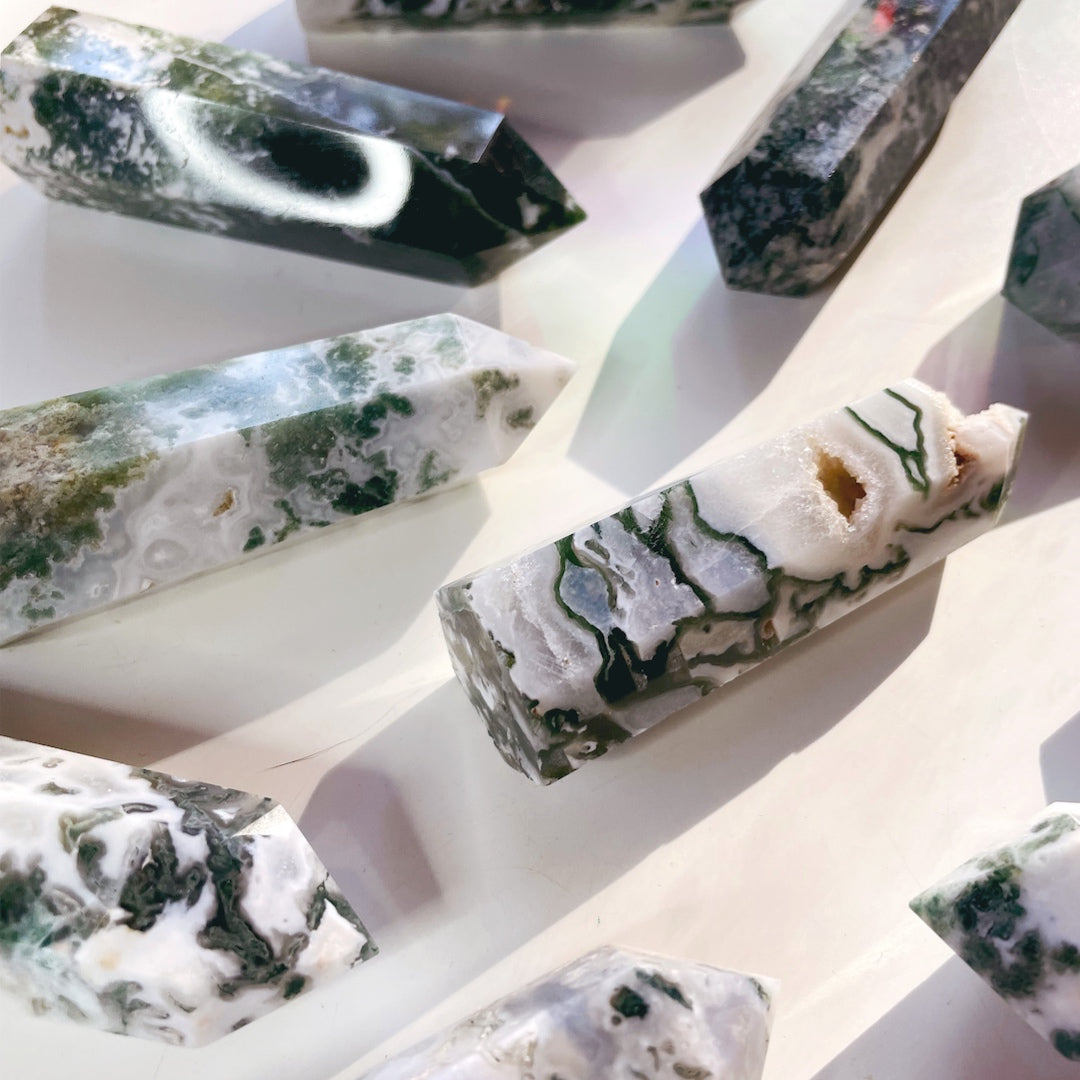 Moss Agate Lil Tower