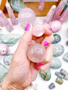 Lil Rose Quartz Spheres - Baltic Mermaid