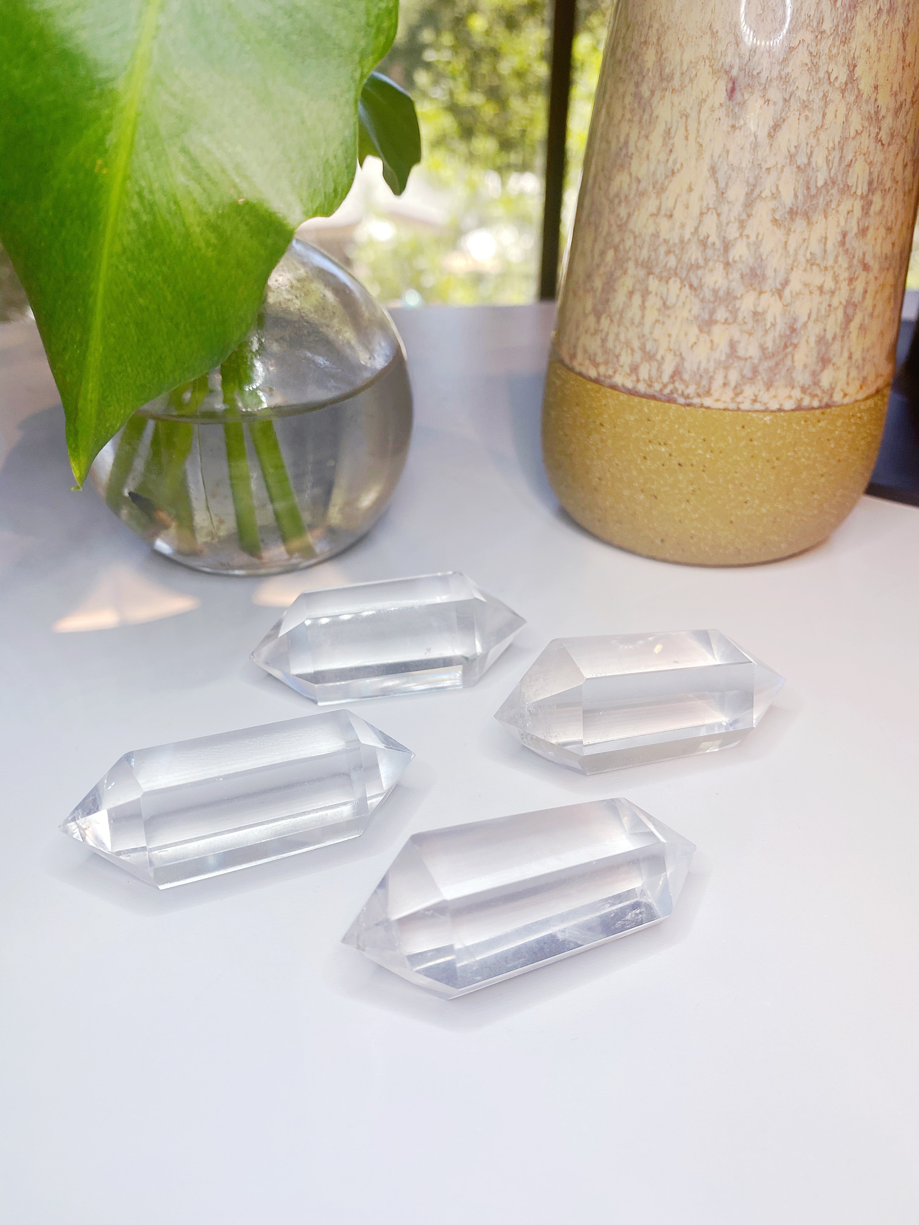 Double Terminated Clear Quartz Points - Baltic Mermaid