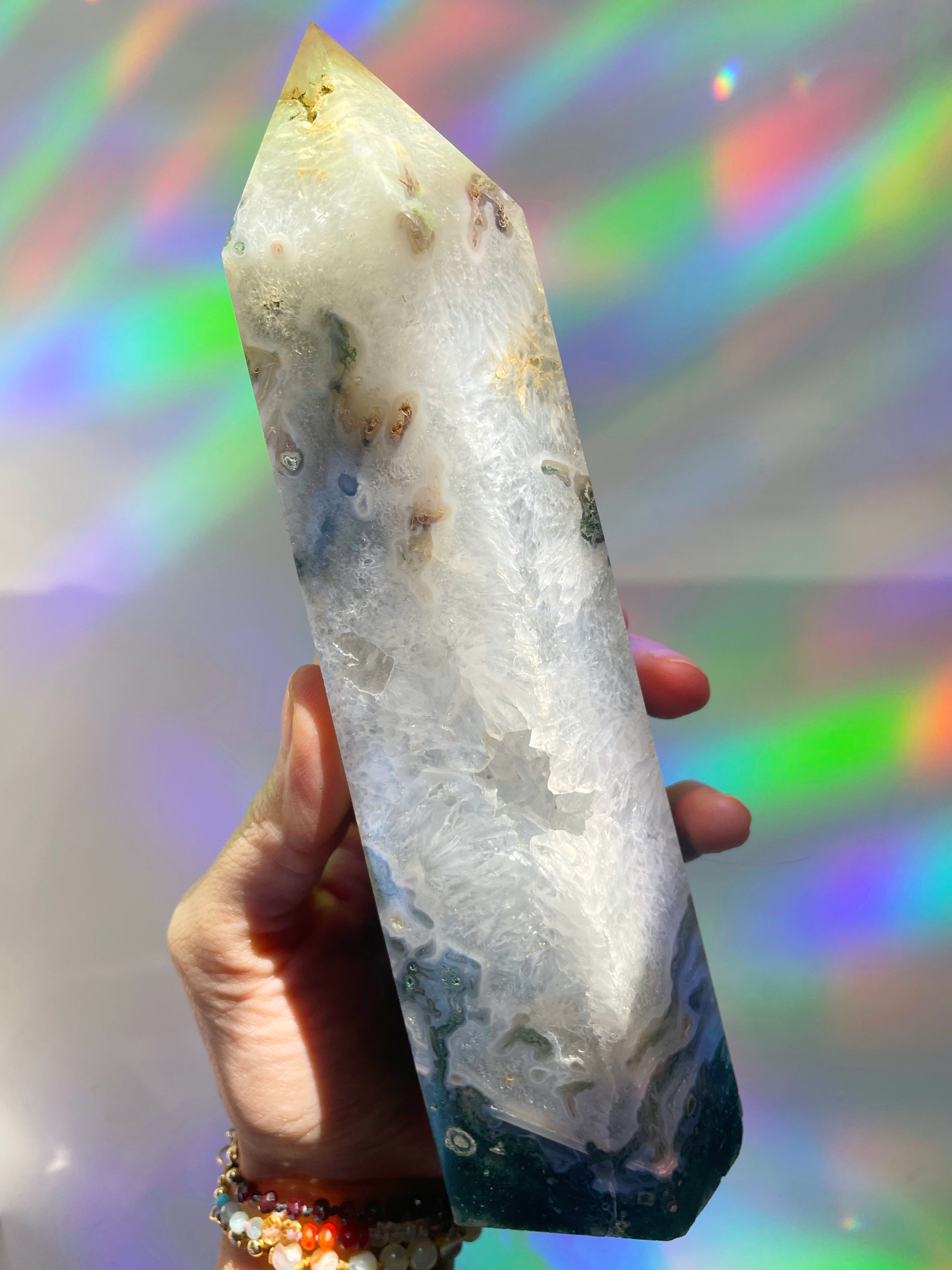Moss Agate Tower - Baltic Mermaid