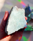 Rough Larimar 1 face Polished