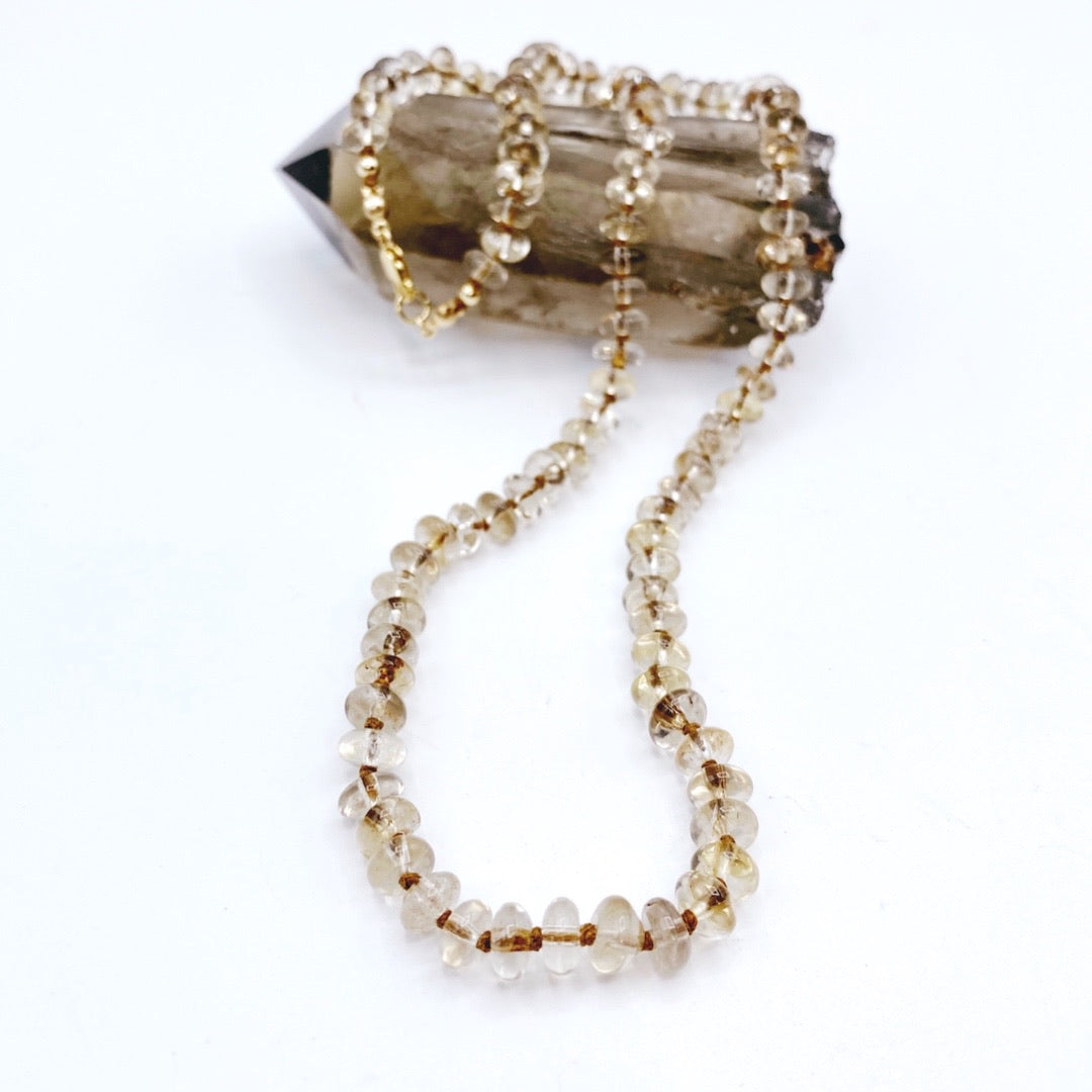 Lemon Smoky Quartz Candy Necklace