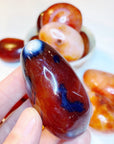 Carnelian Agate Palm Stones