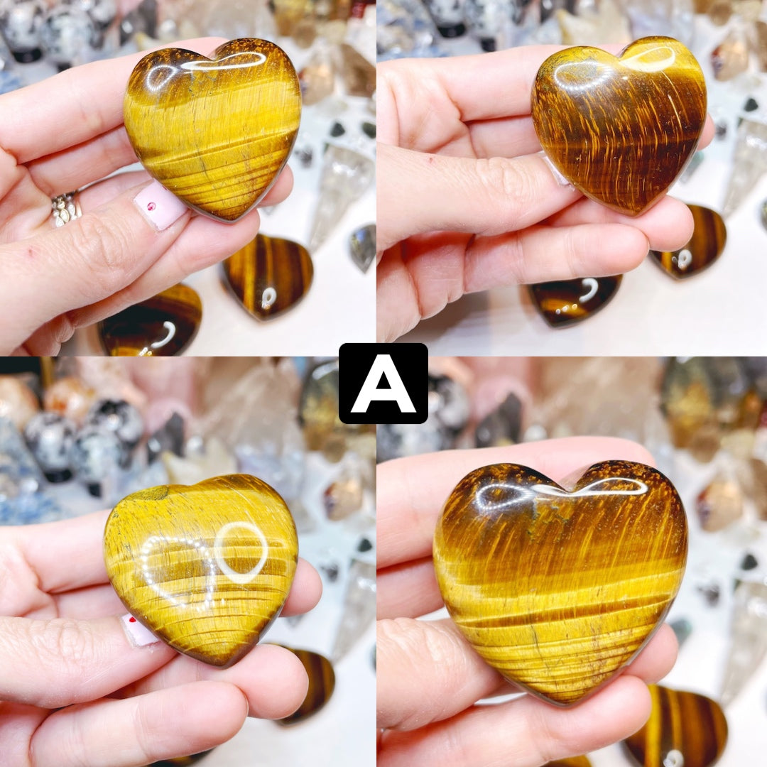 Tiger Eye Hearts