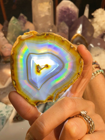 Iris Agate Slice - AAA