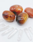 Carnelian Agate Palm Stones