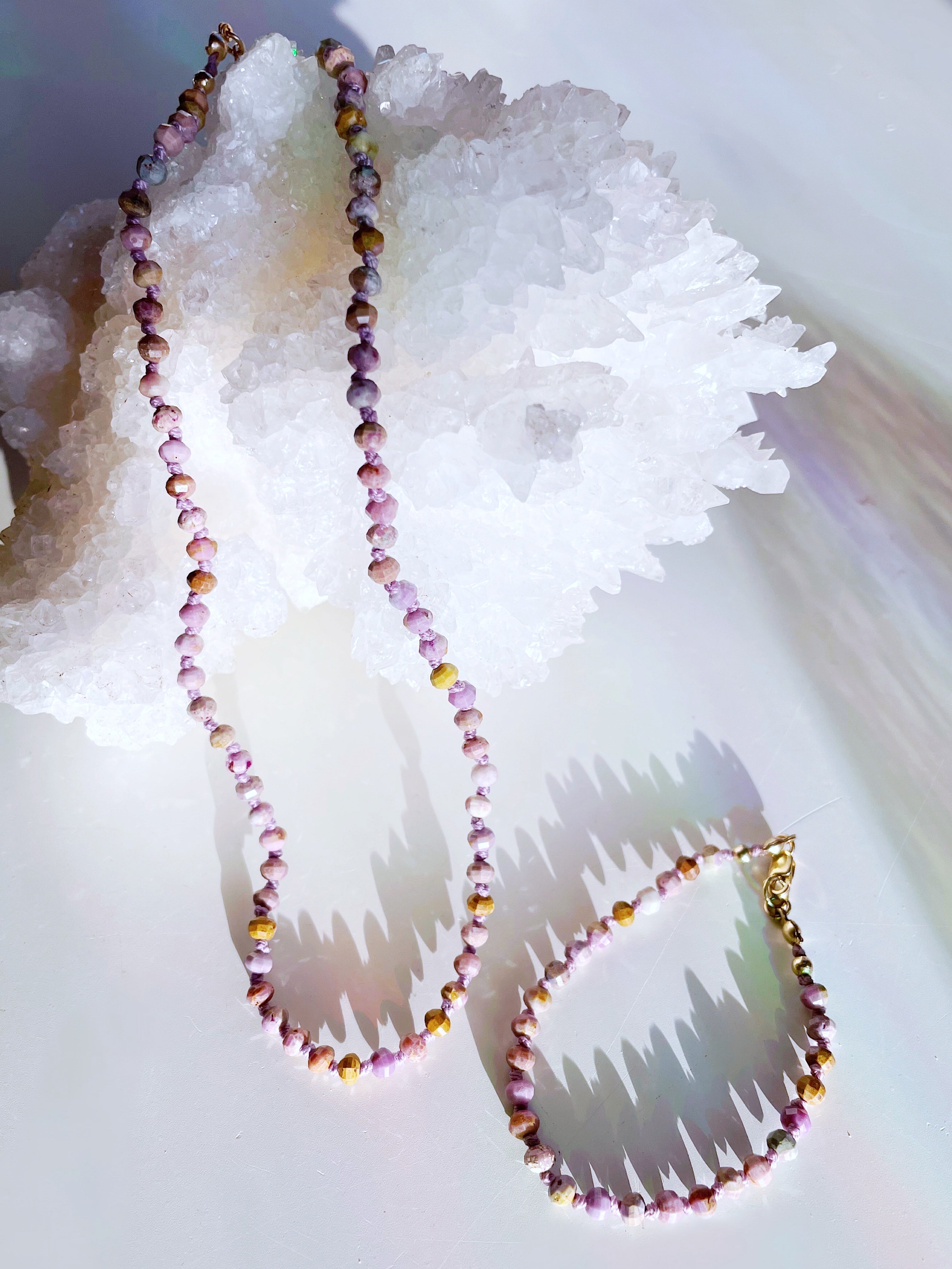 Phosphosiderite Candy Necklace - Baltic Mermaid