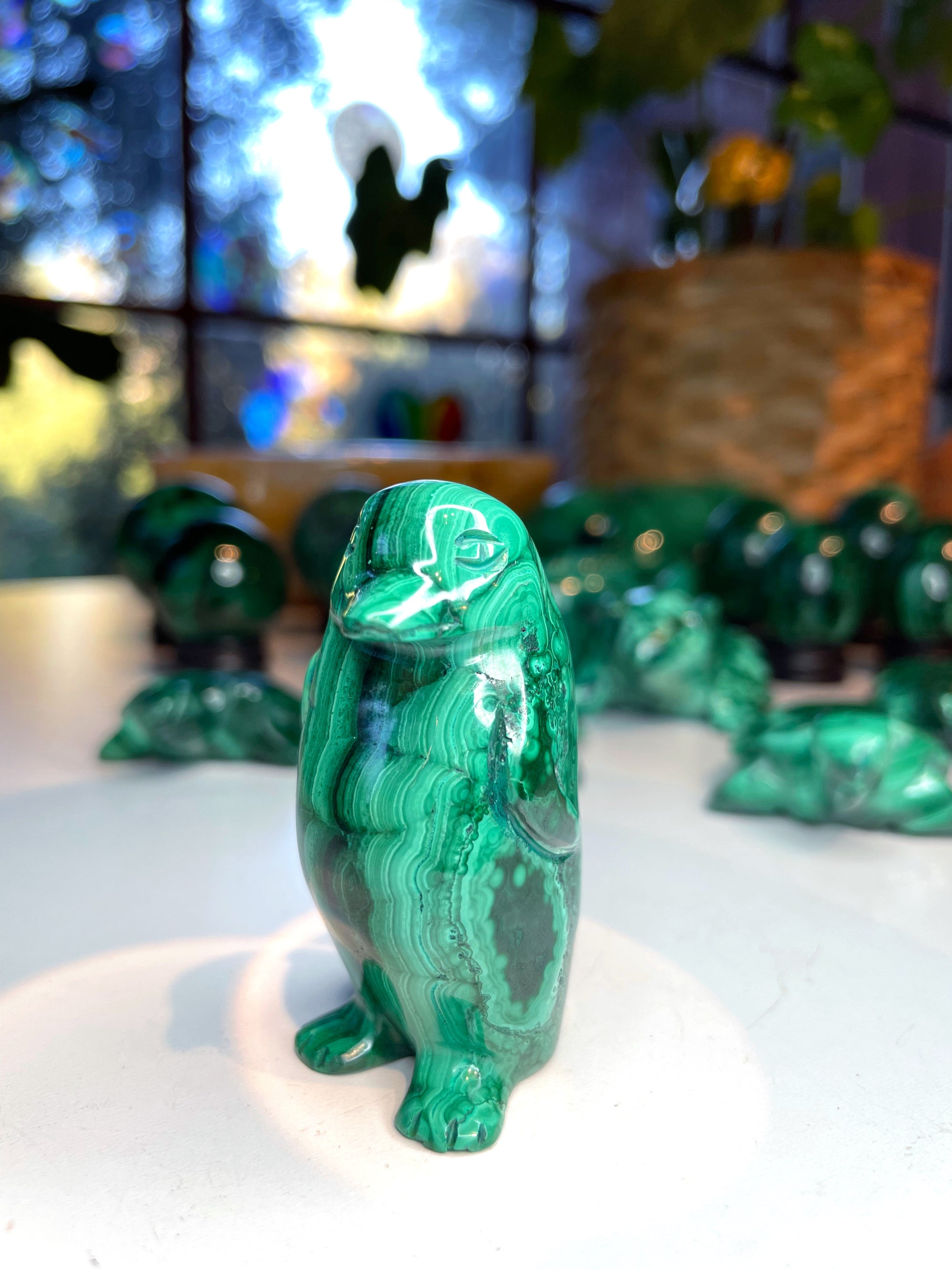 Malachite Carved Penguin