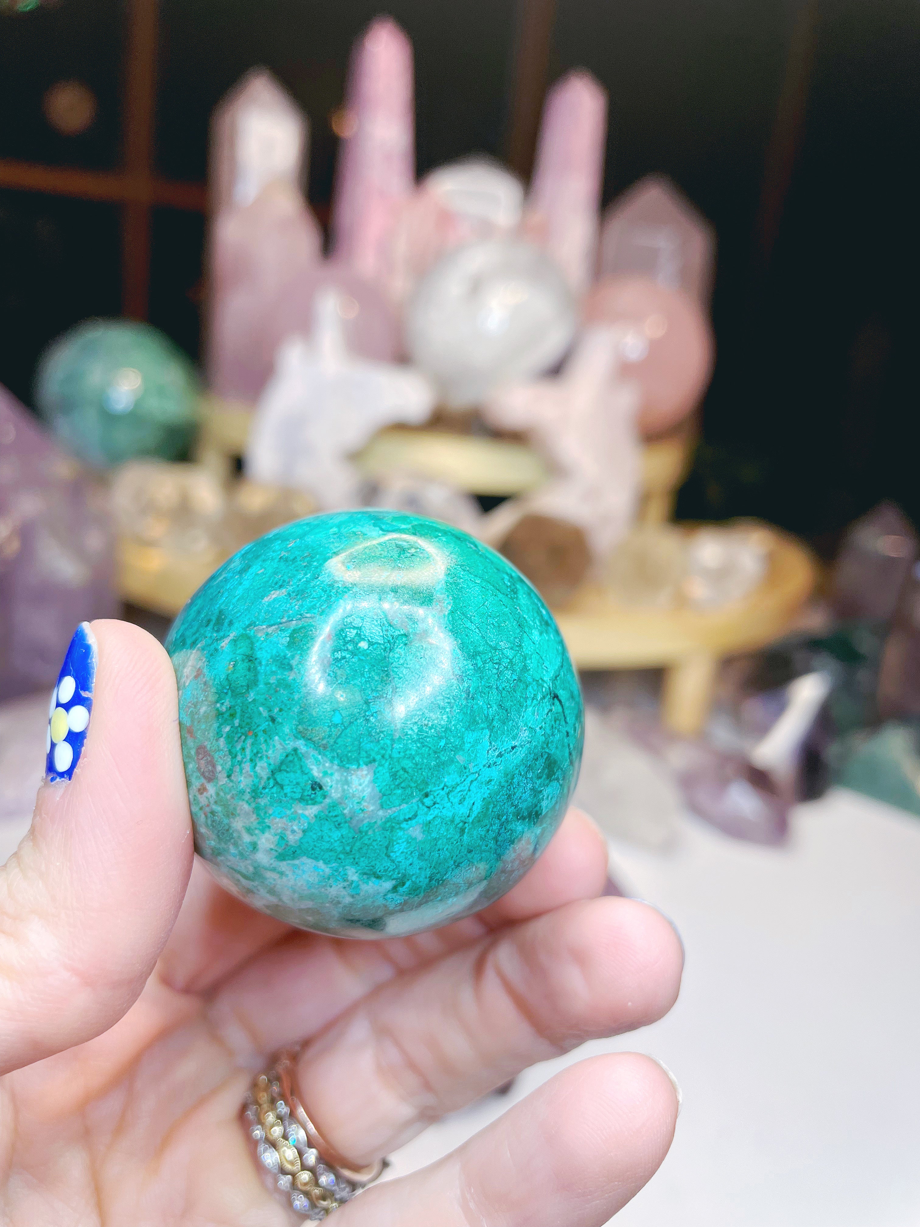 Chrysocolla Egg - Baltic Mermaid