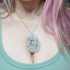 Druzy Agate Pendant 14k Gold Filled Necklace - Baltic Mermaid