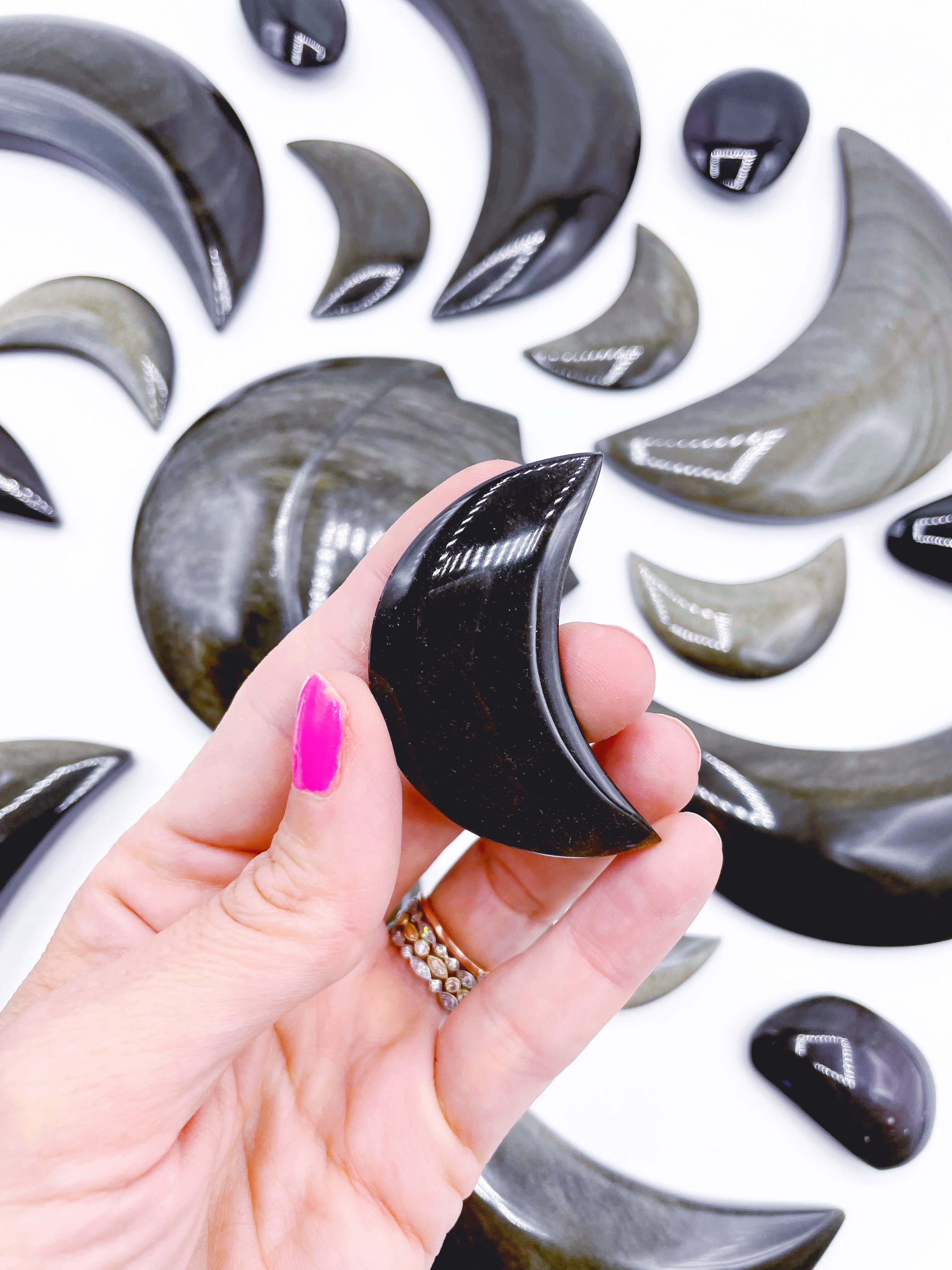 Gold Sheen Obsidian Moons - Baltic Mermaid