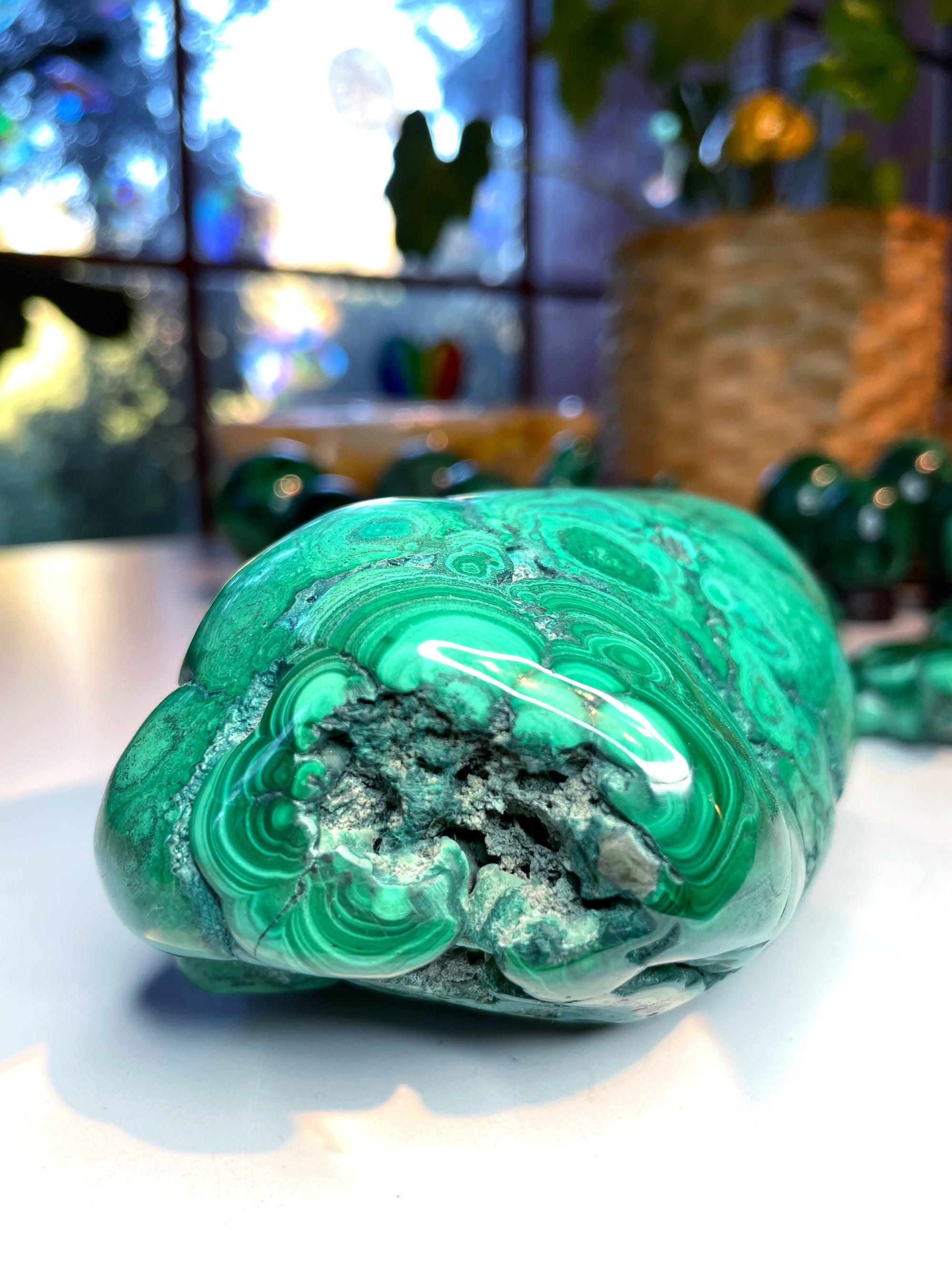 Large Polished Malachite