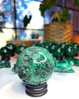 Malachite Carved Sphere