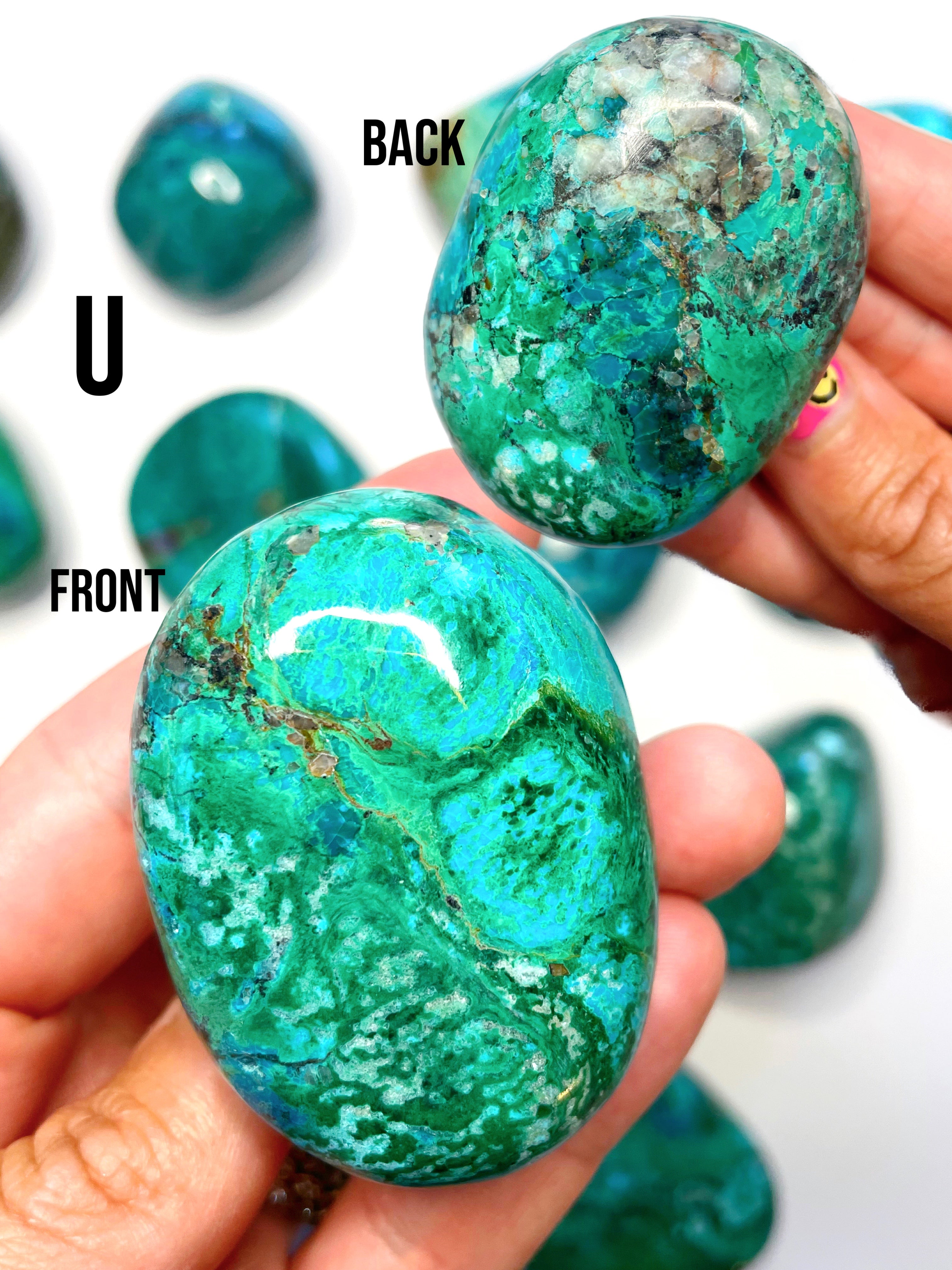 Chrysocolla Palm Stones/Large Tumbles - Baltic Mermaid